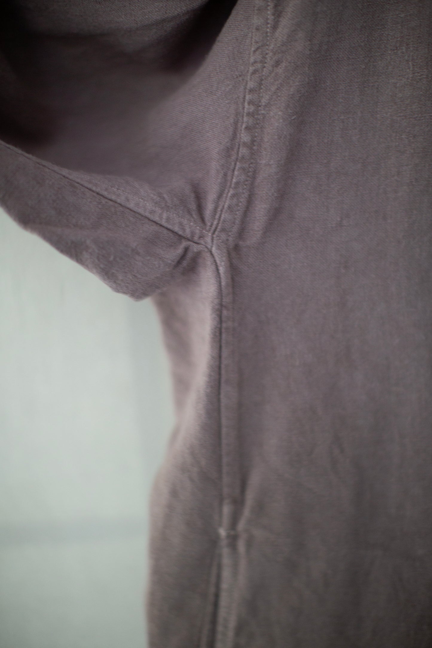 Big shirt jacket in dark horse chestnut brushed hemp