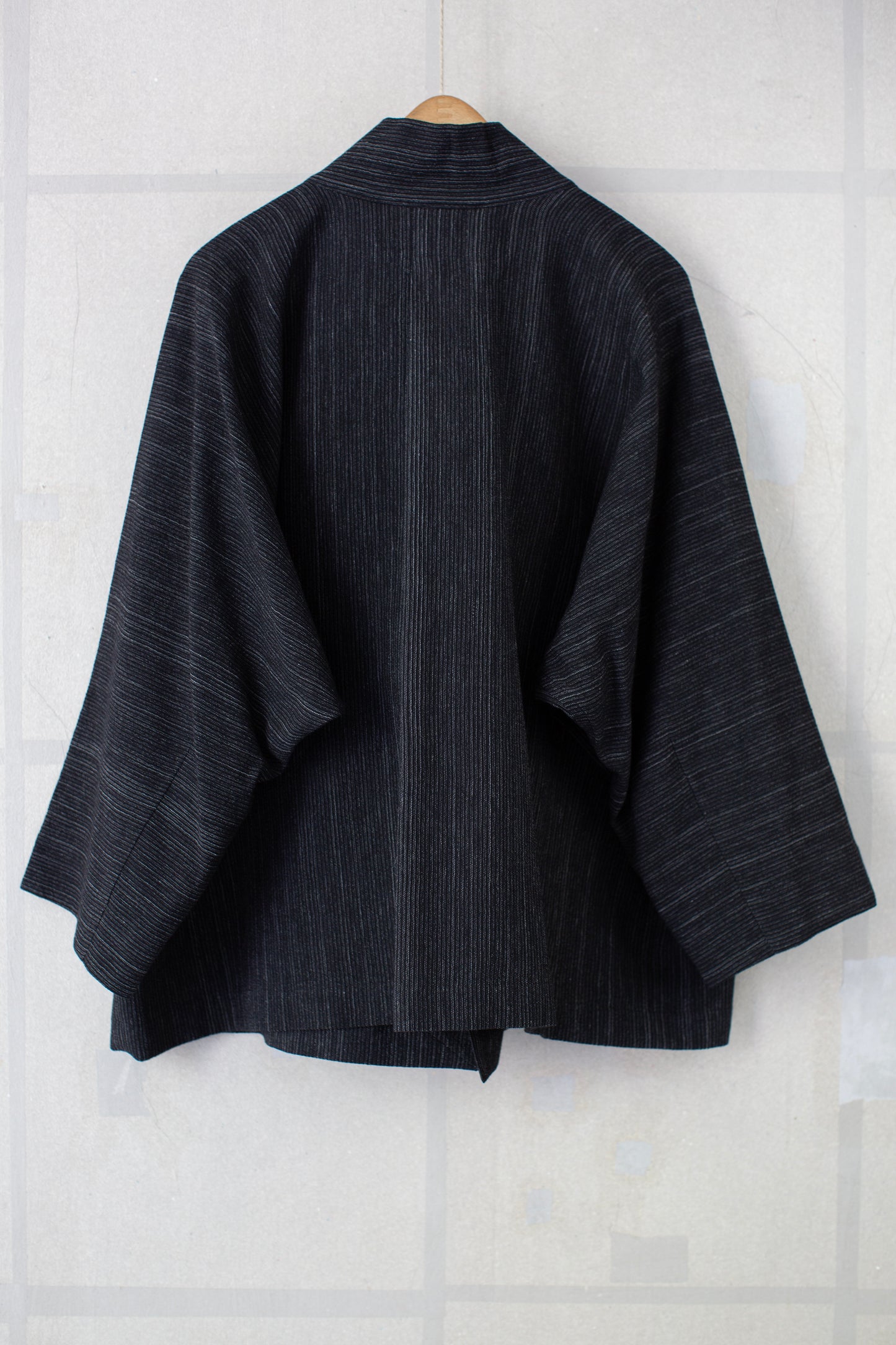 SHIRT#115 - STRIPED WOOL COTTON CLOTH
