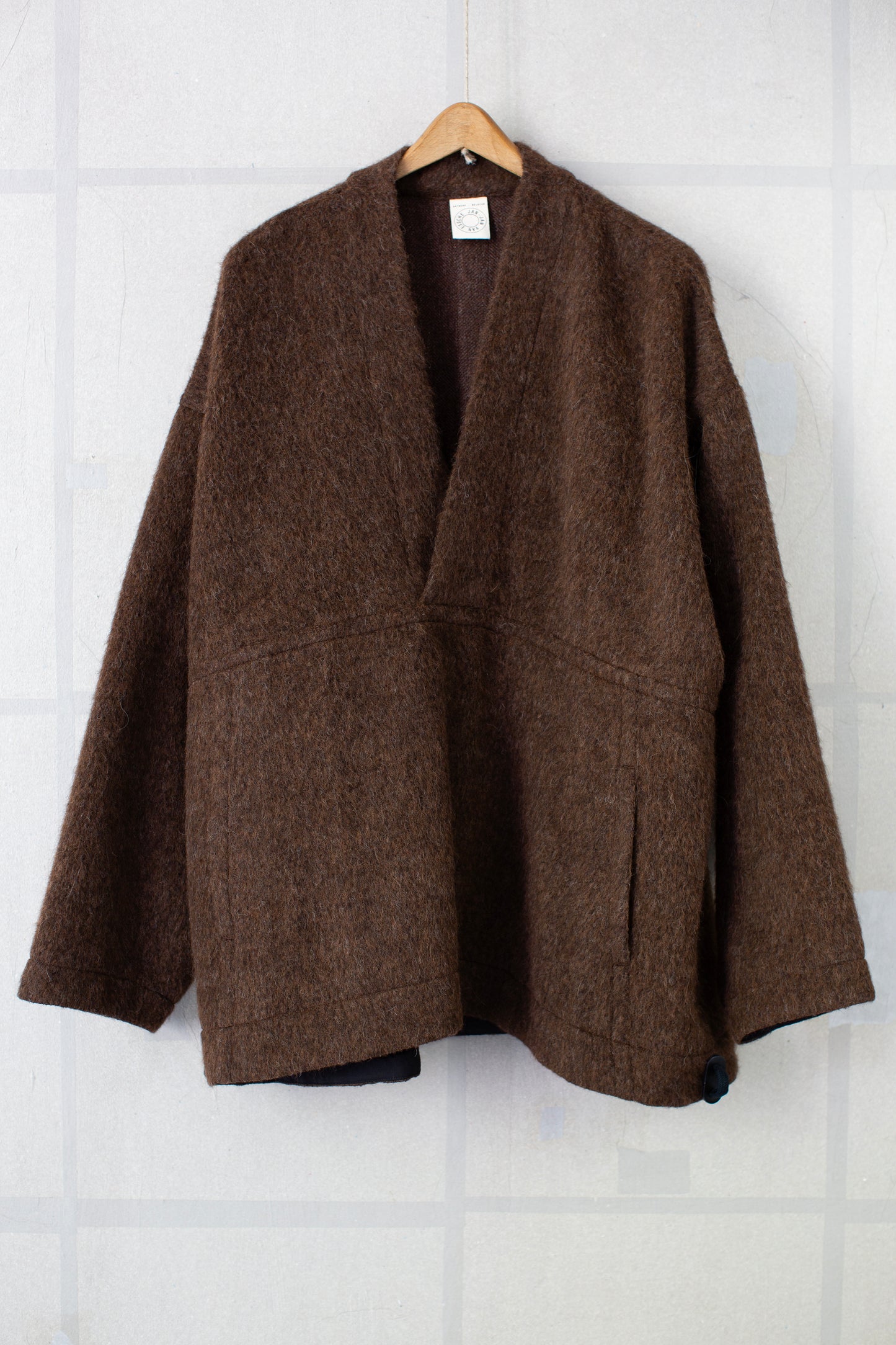 SWEAT#70 - BROWN ALPACA HIGH PILE HERRINGBONE