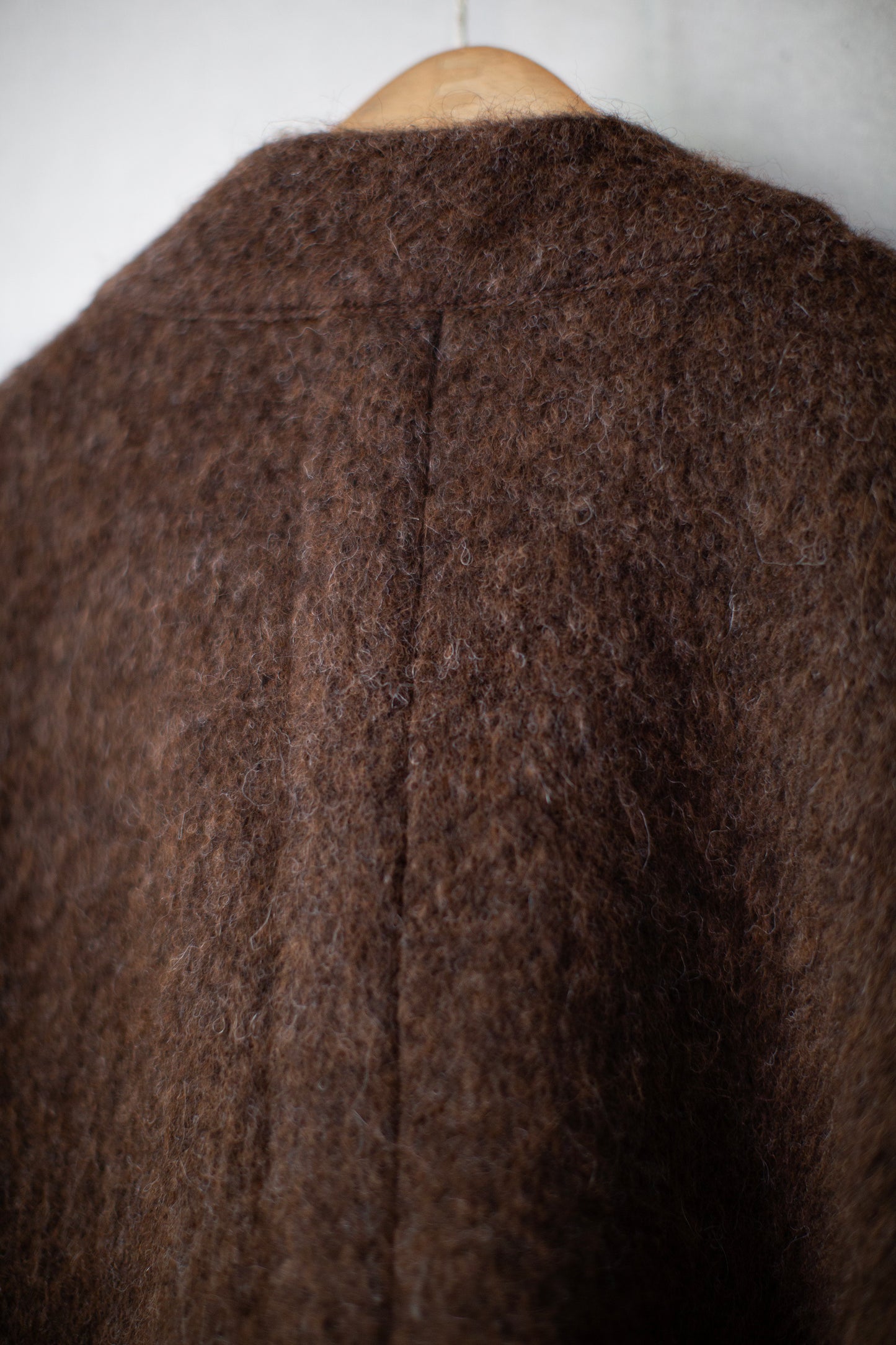 SWEAT#70 - BROWN ALPACA HIGH PILE HERRINGBONE