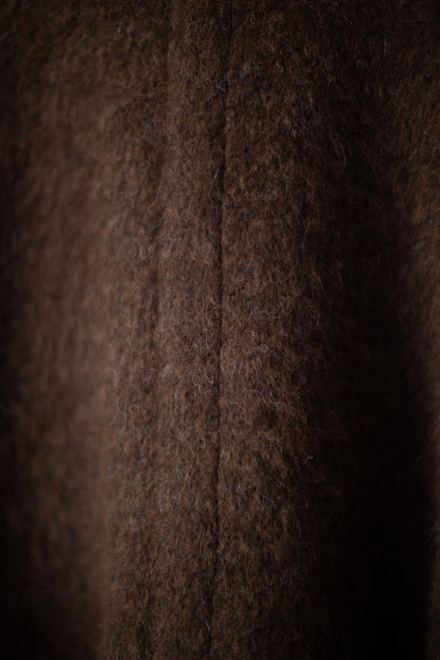 SWEAT#70 - BROWN ALPACA HIGH PILE HERRINGBONE