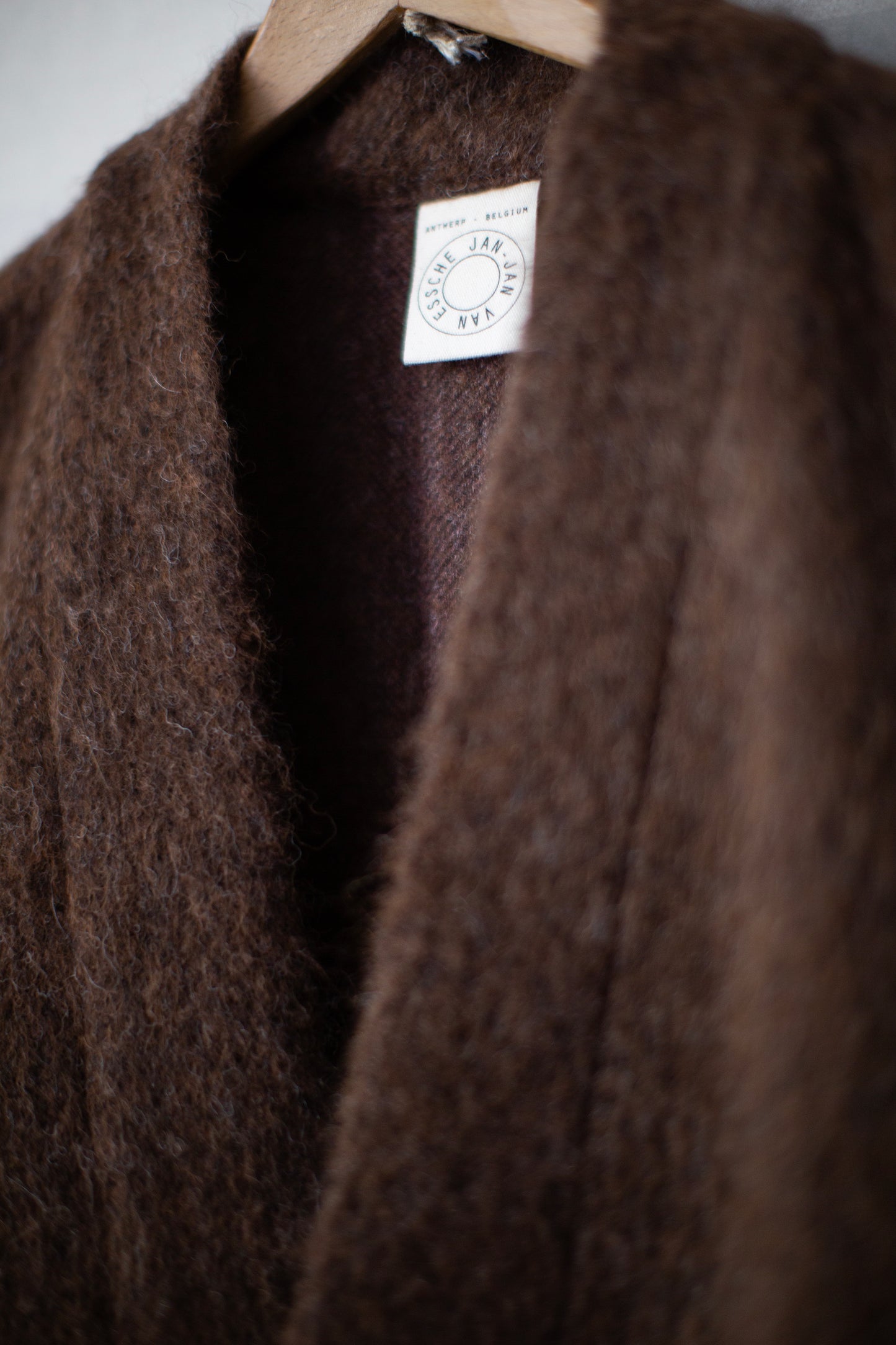 SWEAT#70 - BROWN ALPACA HIGH PILE HERRINGBONE
