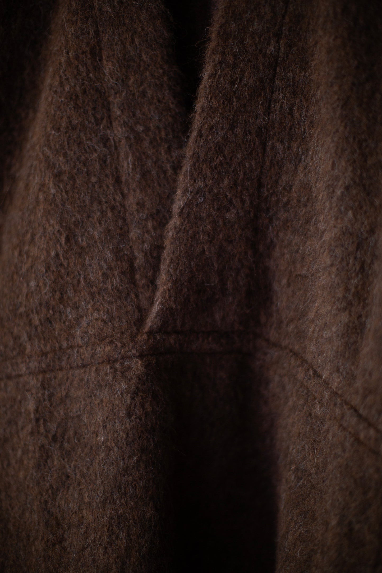 SWEAT#70 - BROWN ALPACA HIGH PILE HERRINGBONE