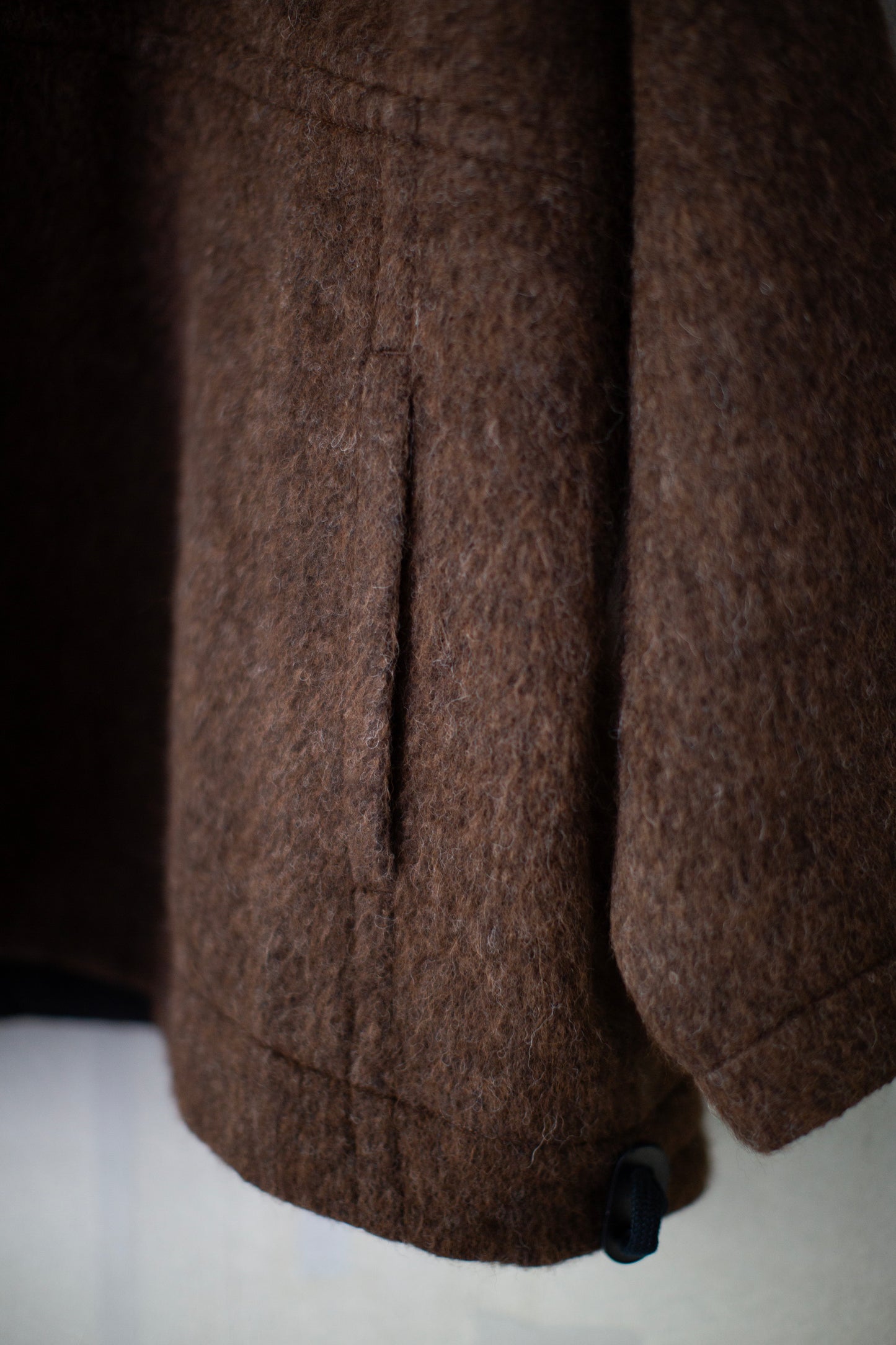 SWEAT#70 - BROWN ALPACA HIGH PILE HERRINGBONE