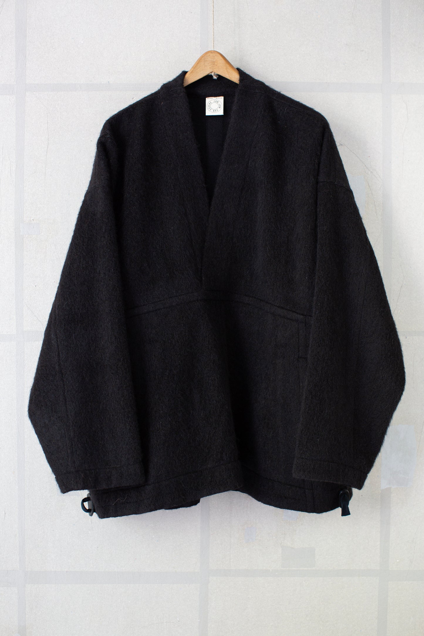 SWEAT#70 - BLACK ALPACA HIGH PILE HERRINGBONE