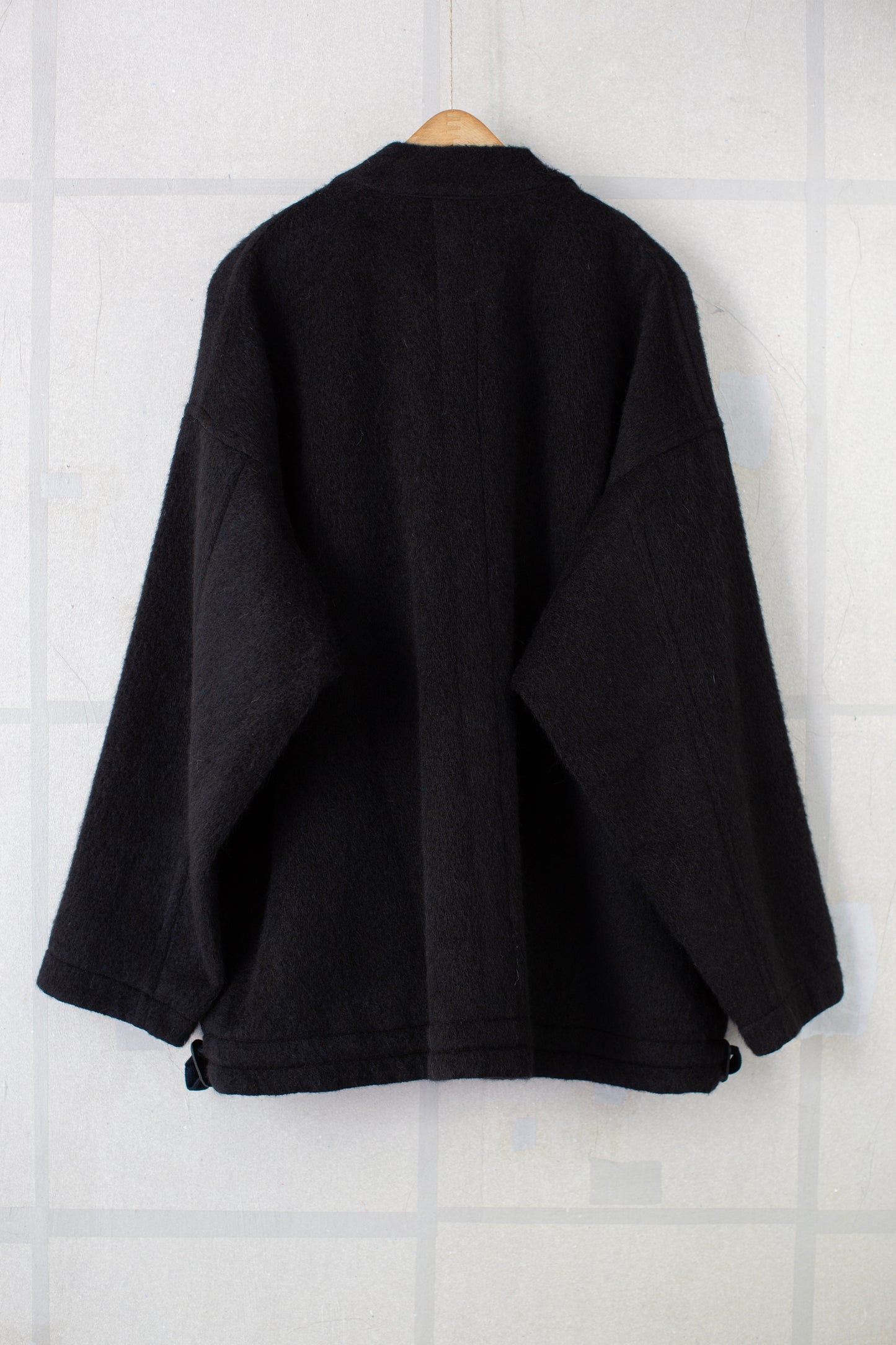 SWEAT#70 - BLACK ALPACA HIGH PILE HERRINGBONE