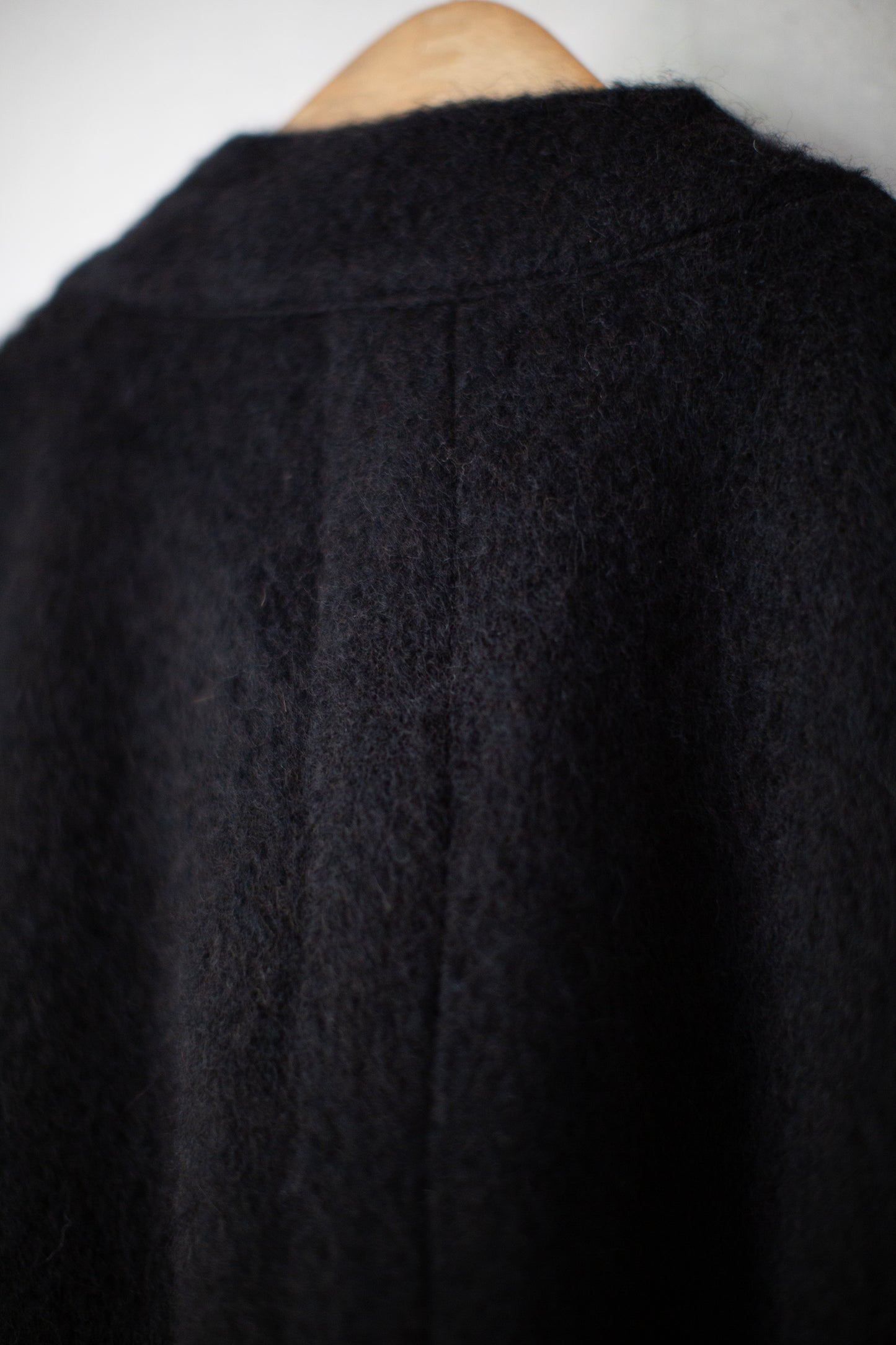 SWEAT#70 - BLACK ALPACA HIGH PILE HERRINGBONE