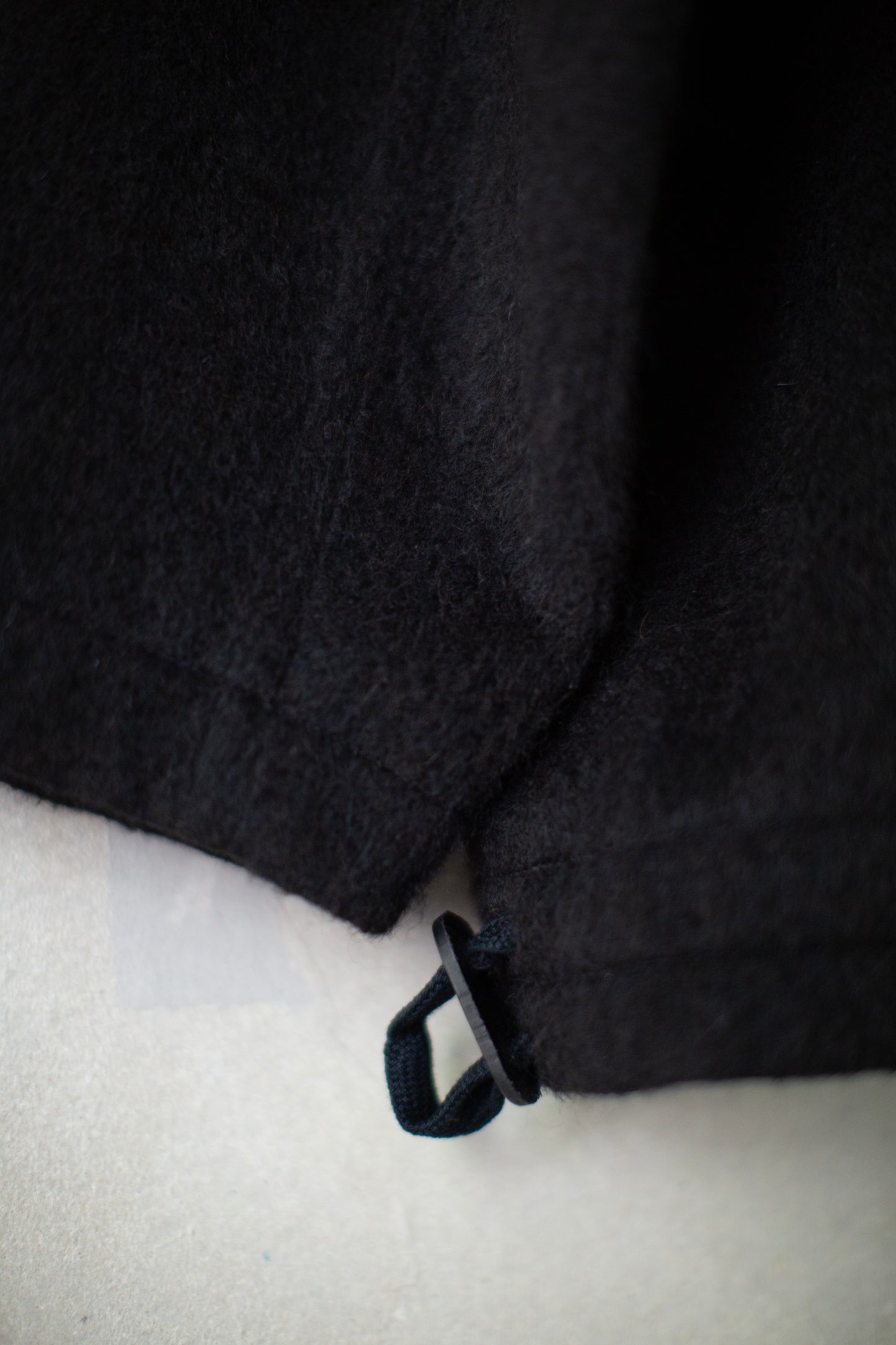 SWEAT#70 - BLACK ALPACA HIGH PILE HERRINGBONE