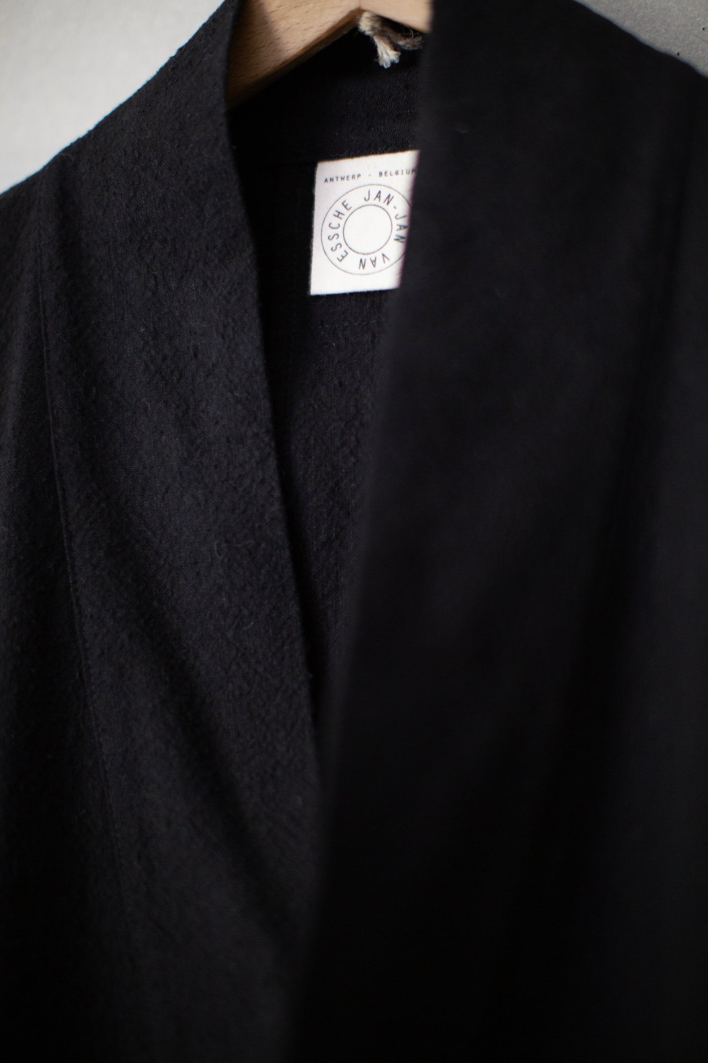 SHIRT#115 - BLACK HEMP SILK NAPPY CLOTH