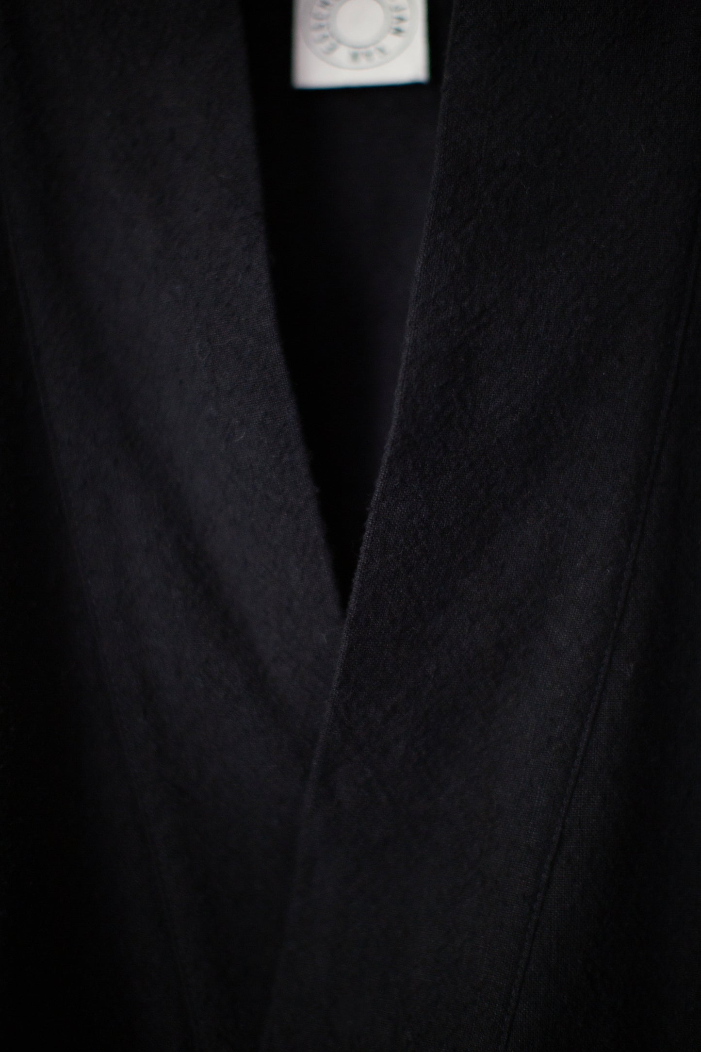 SHIRT#115 - BLACK HEMP SILK NAPPY CLOTH