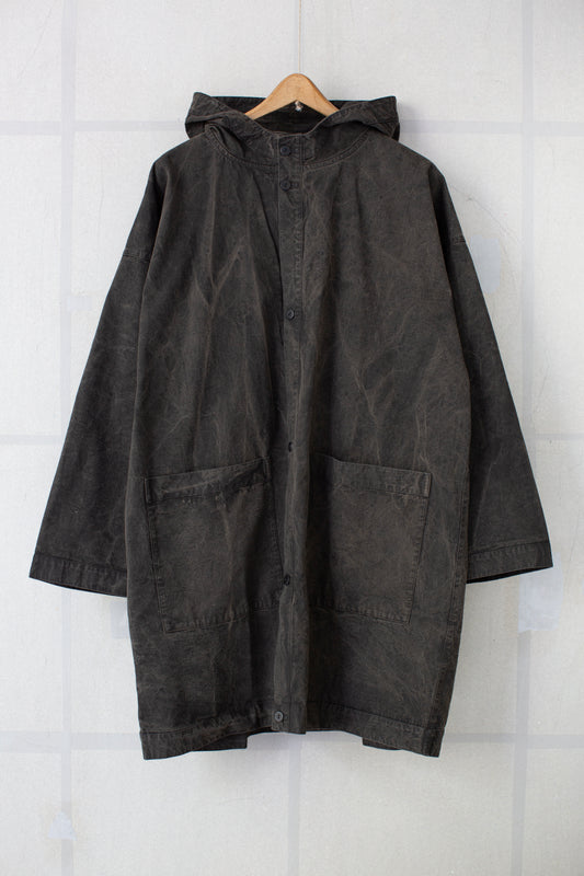 Charcoal gabardine coat