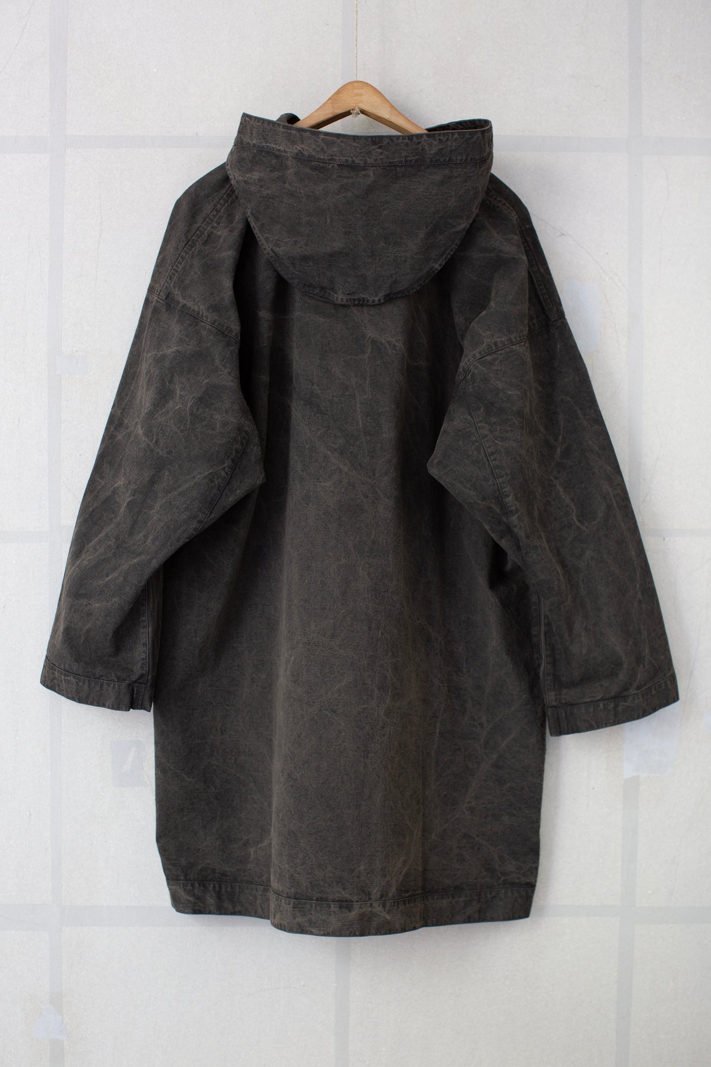 Charcoal gabardine coat
