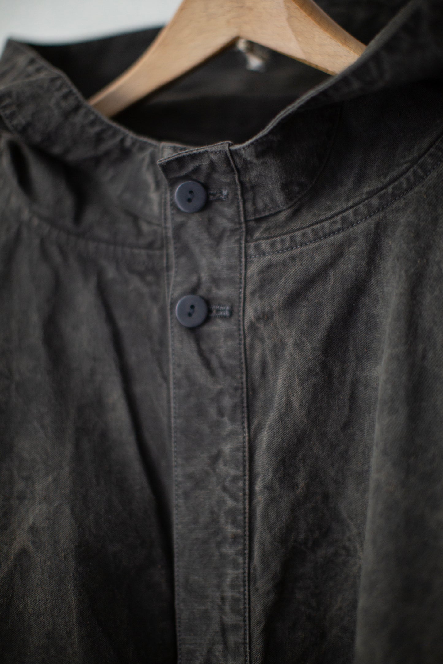 Charcoal gabardine coat