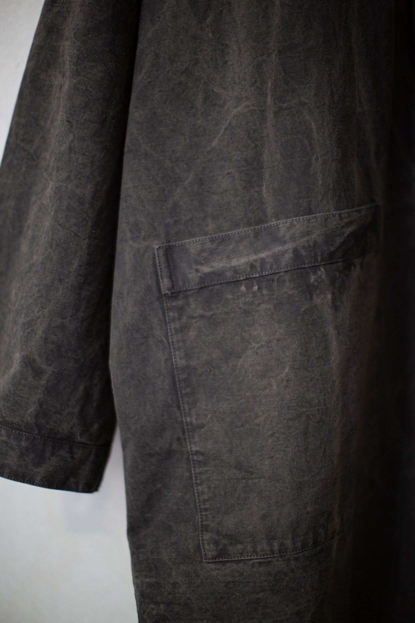 Charcoal gabardine coat