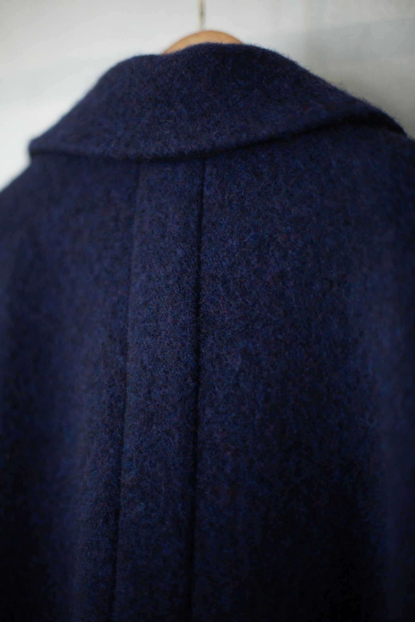 COAT#33 - BRUSHED ALPACA WOOL MIDNIGHT