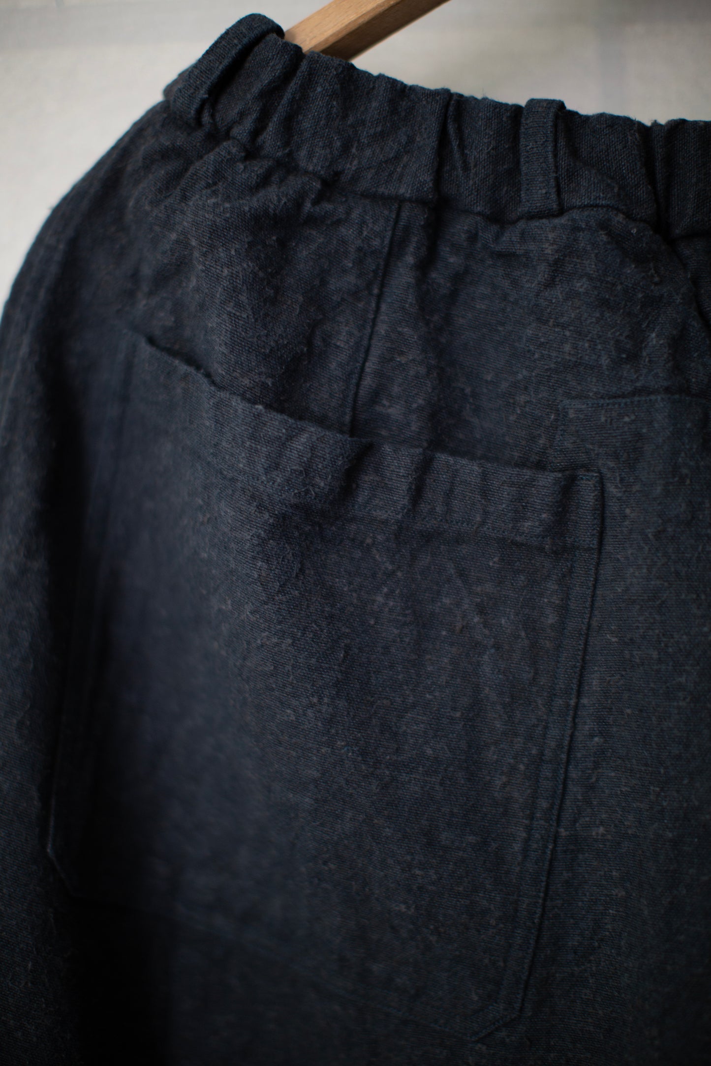 Charcoal navy straight-leg pants