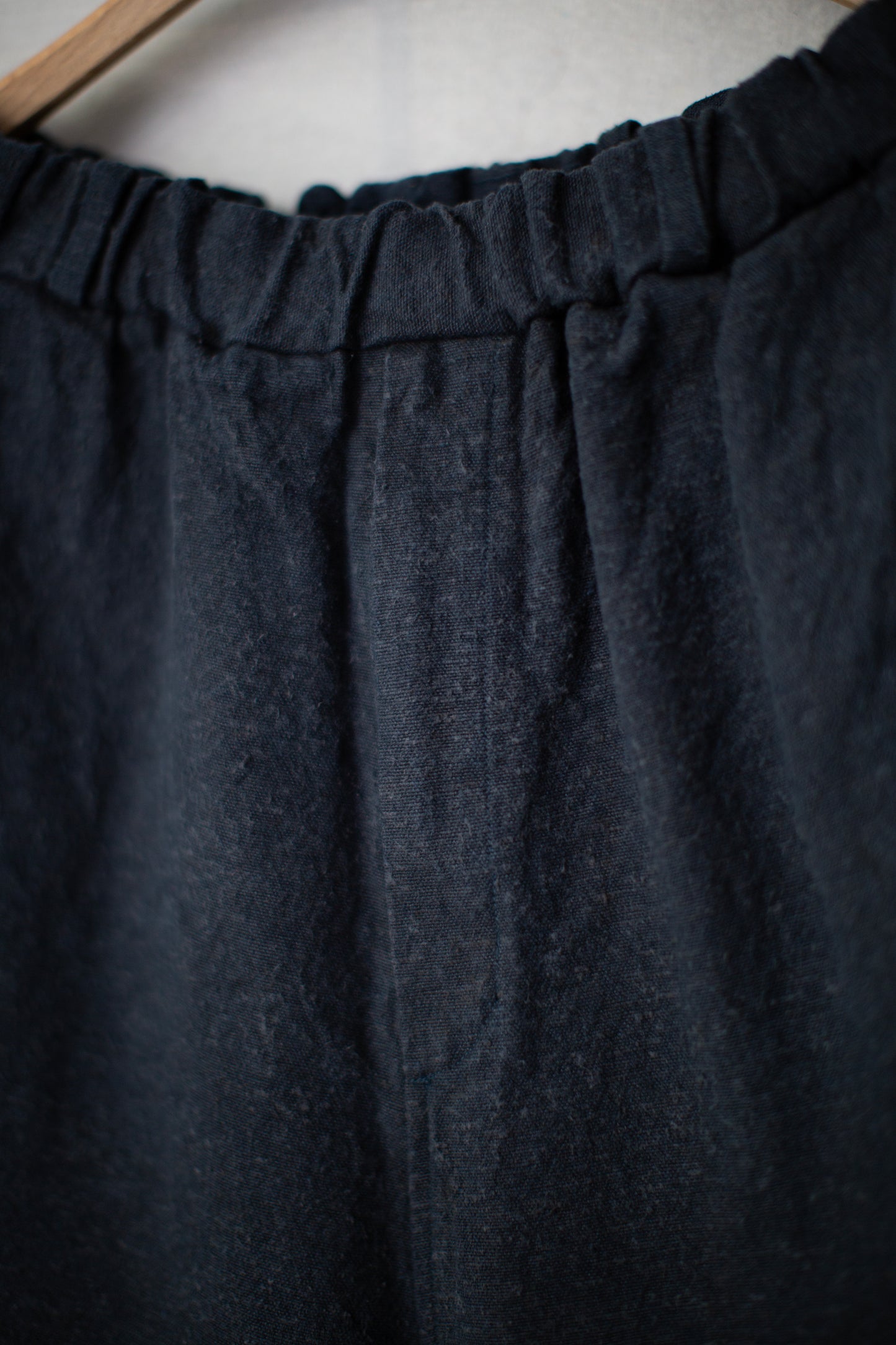 Charcoal navy straight-leg pants