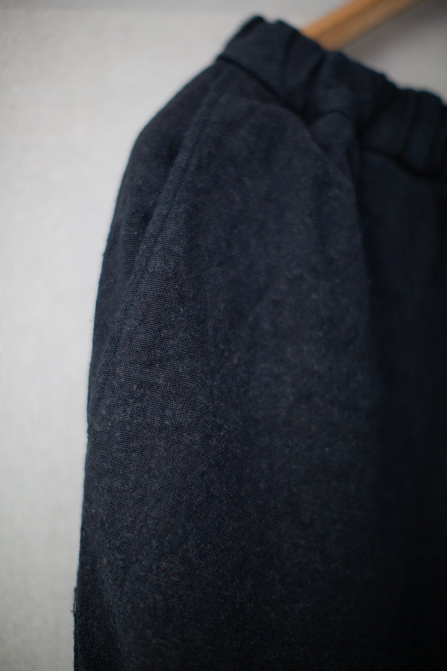 Charcoal navy straight-leg pants