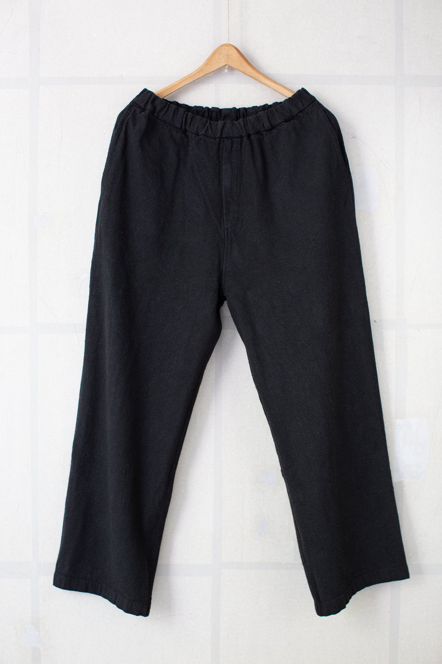 Black straight-leg pants
