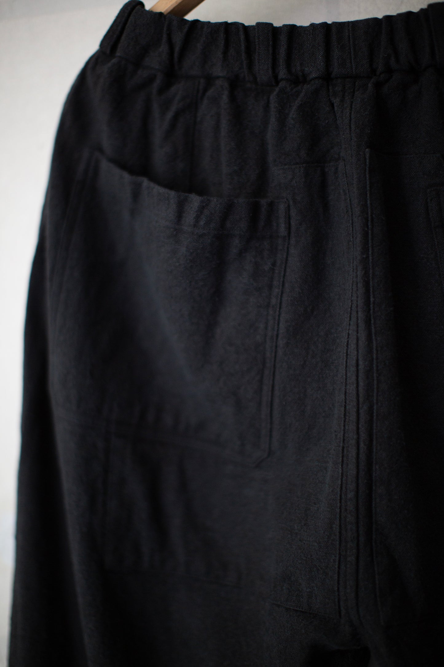 Black straight-leg pants