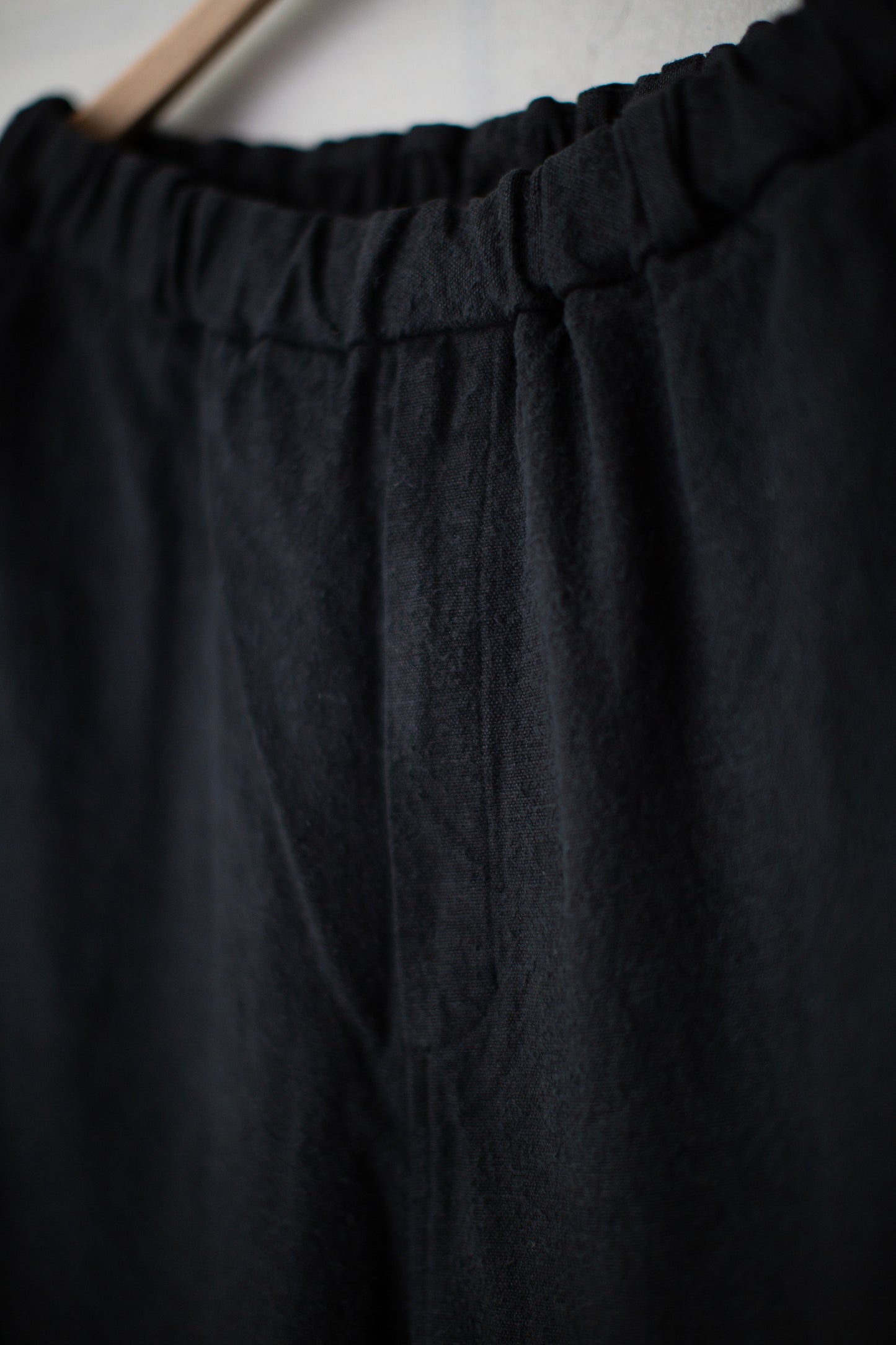 Black straight-leg pants