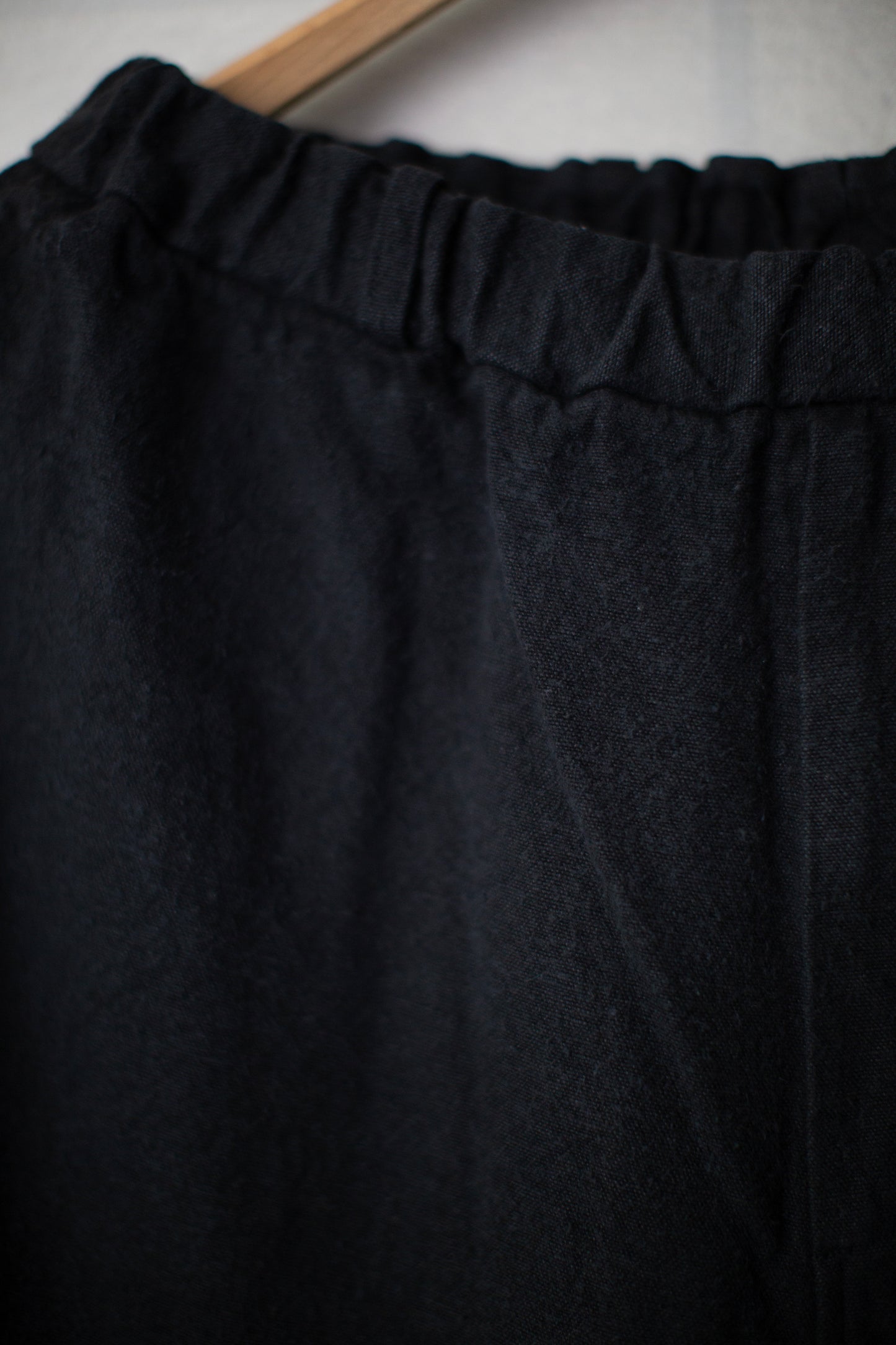 Black straight-leg pants