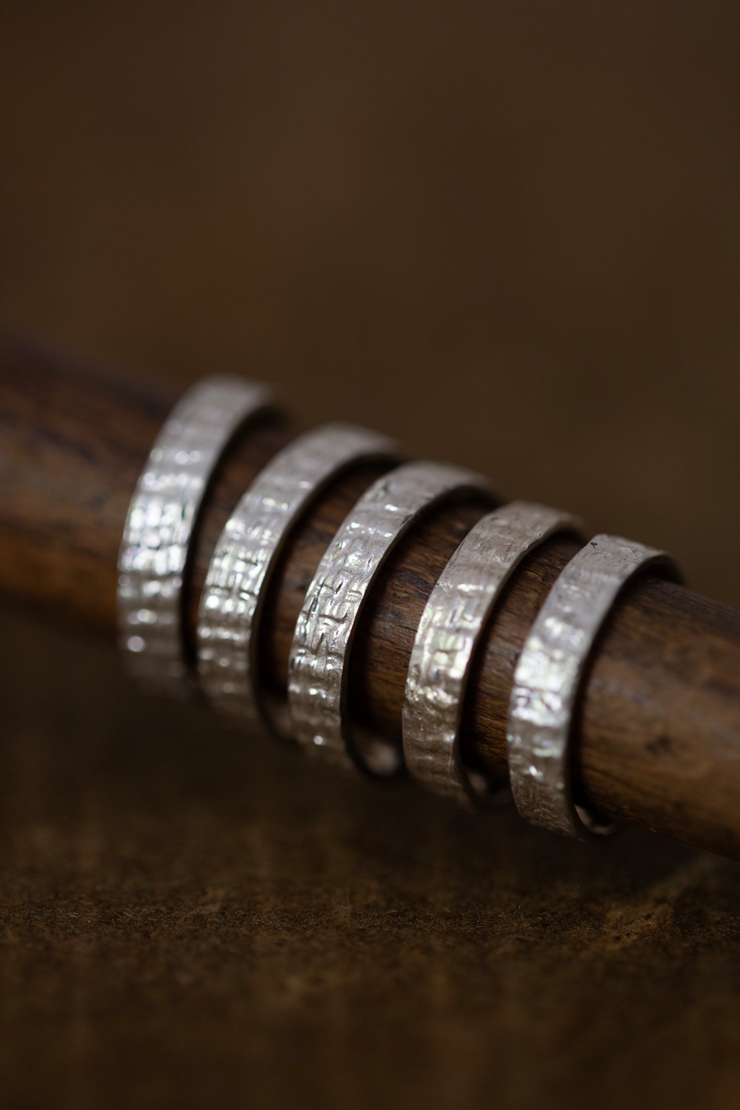Embossed Silver Ring