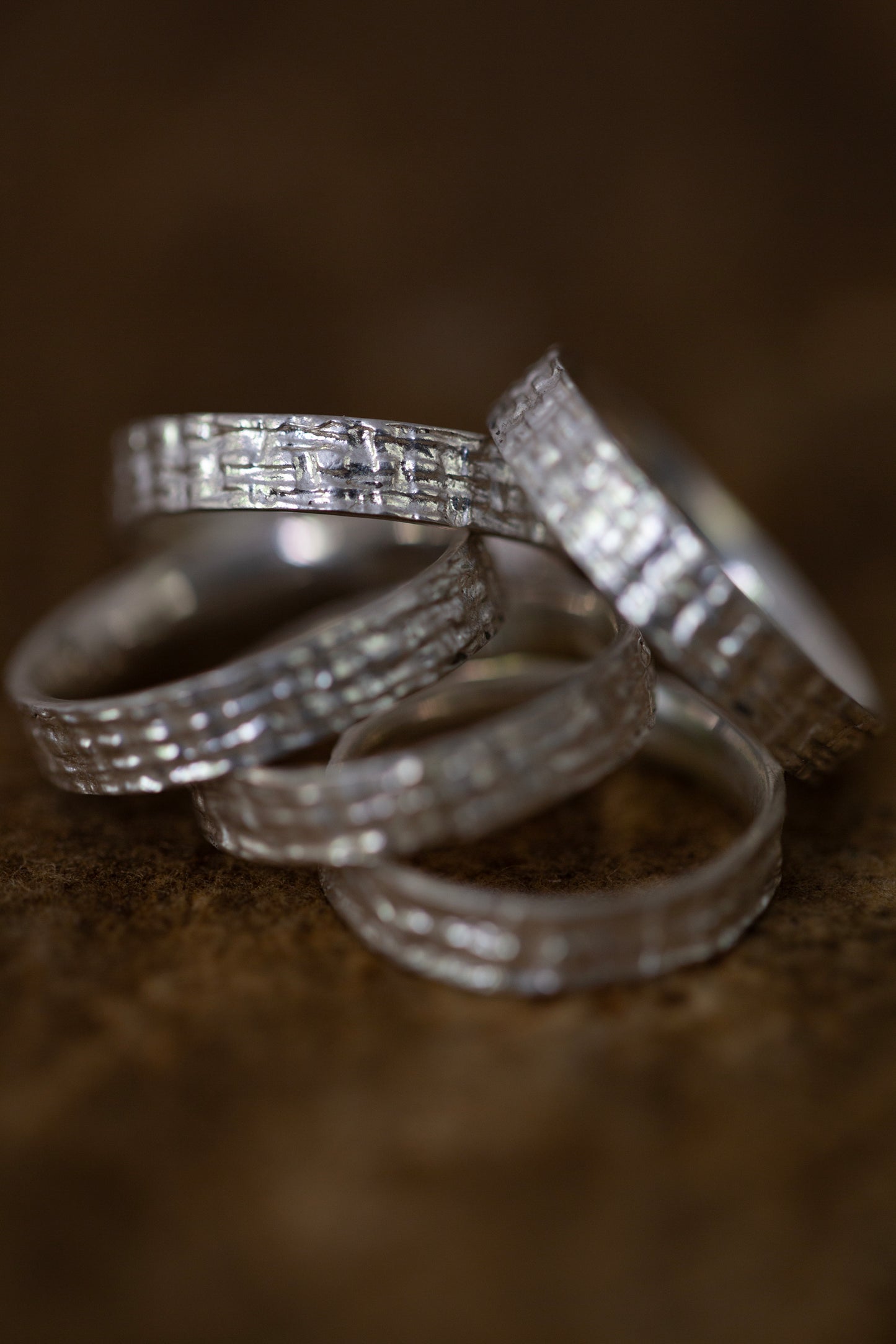 Embossed Silver Ring