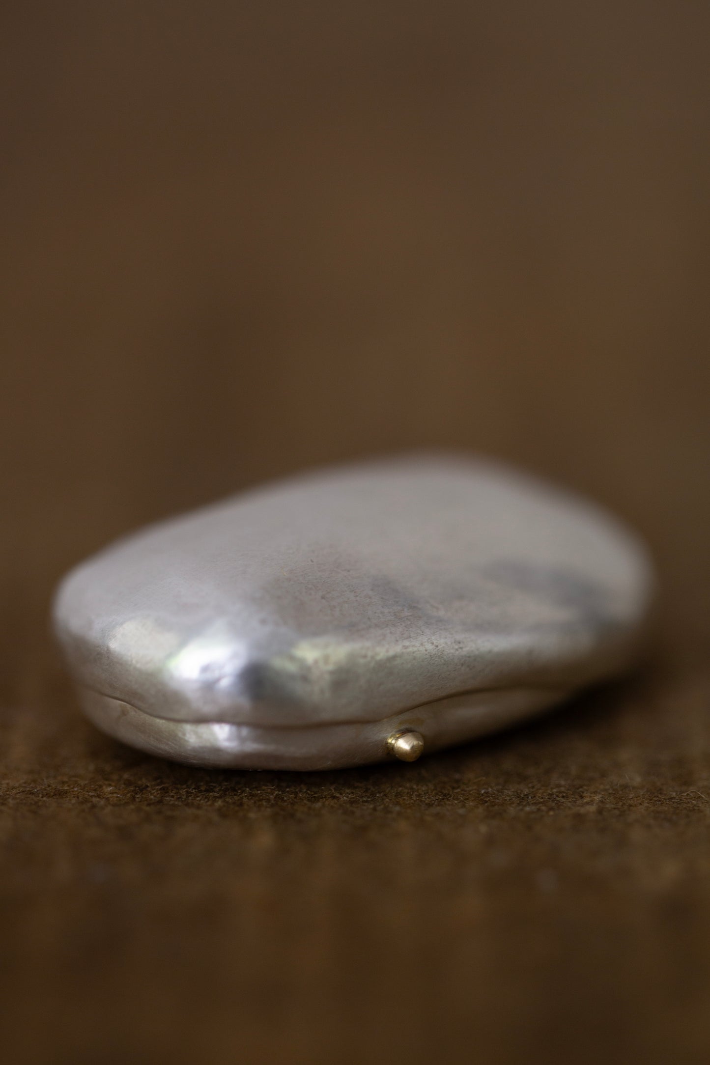 Ishiki -  a pure sterling silver stone vessel by Mayumi Utsunomiya