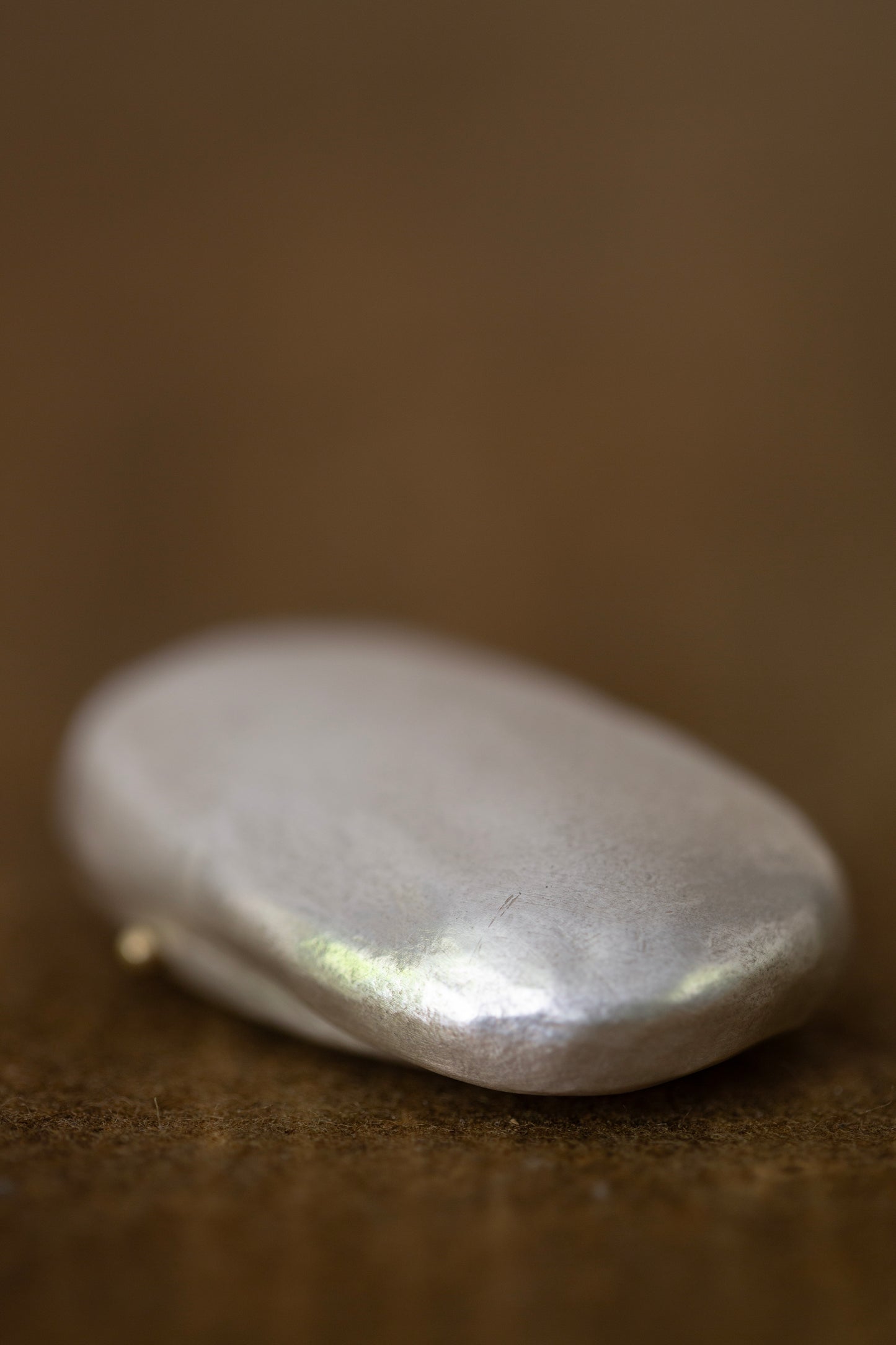 Ishiki -  a pure sterling silver stone vessel by Mayumi Utsunomiya