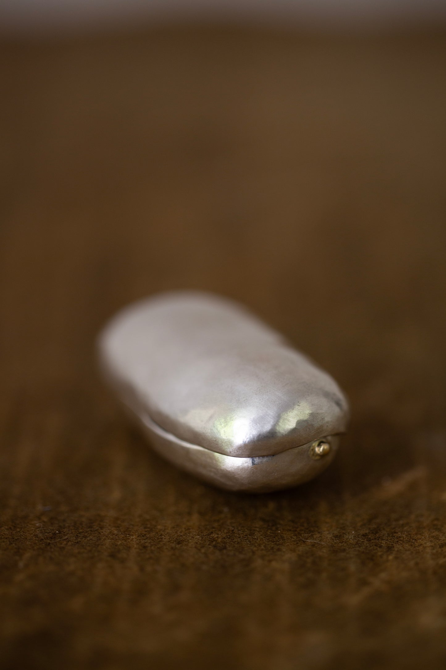 Ishiki -  a pure sterling silver stone vessel by Mayumi Utsunomiya