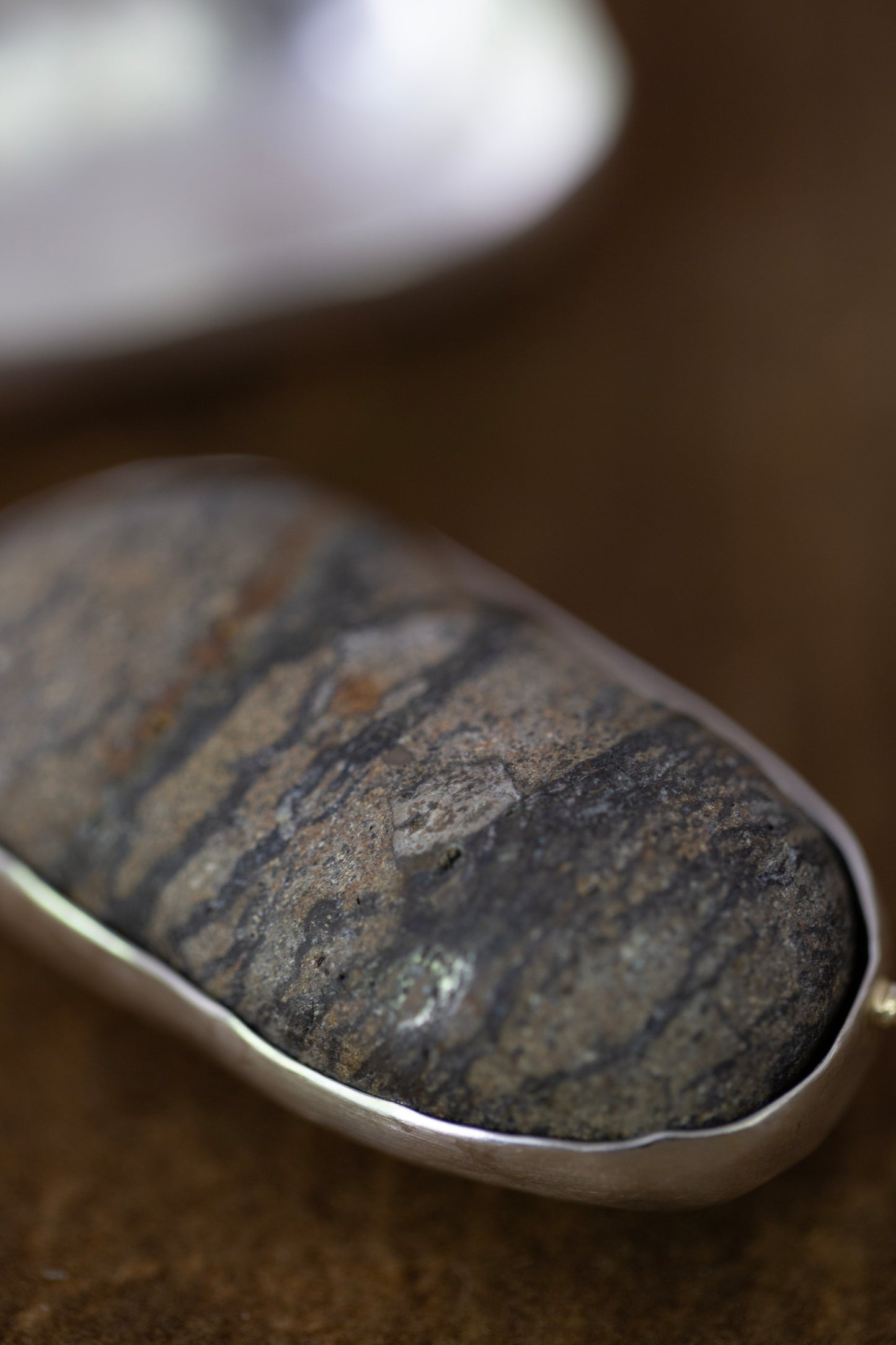 Ishiki -  a pure sterling silver stone vessel by Mayumi Utsunomiya