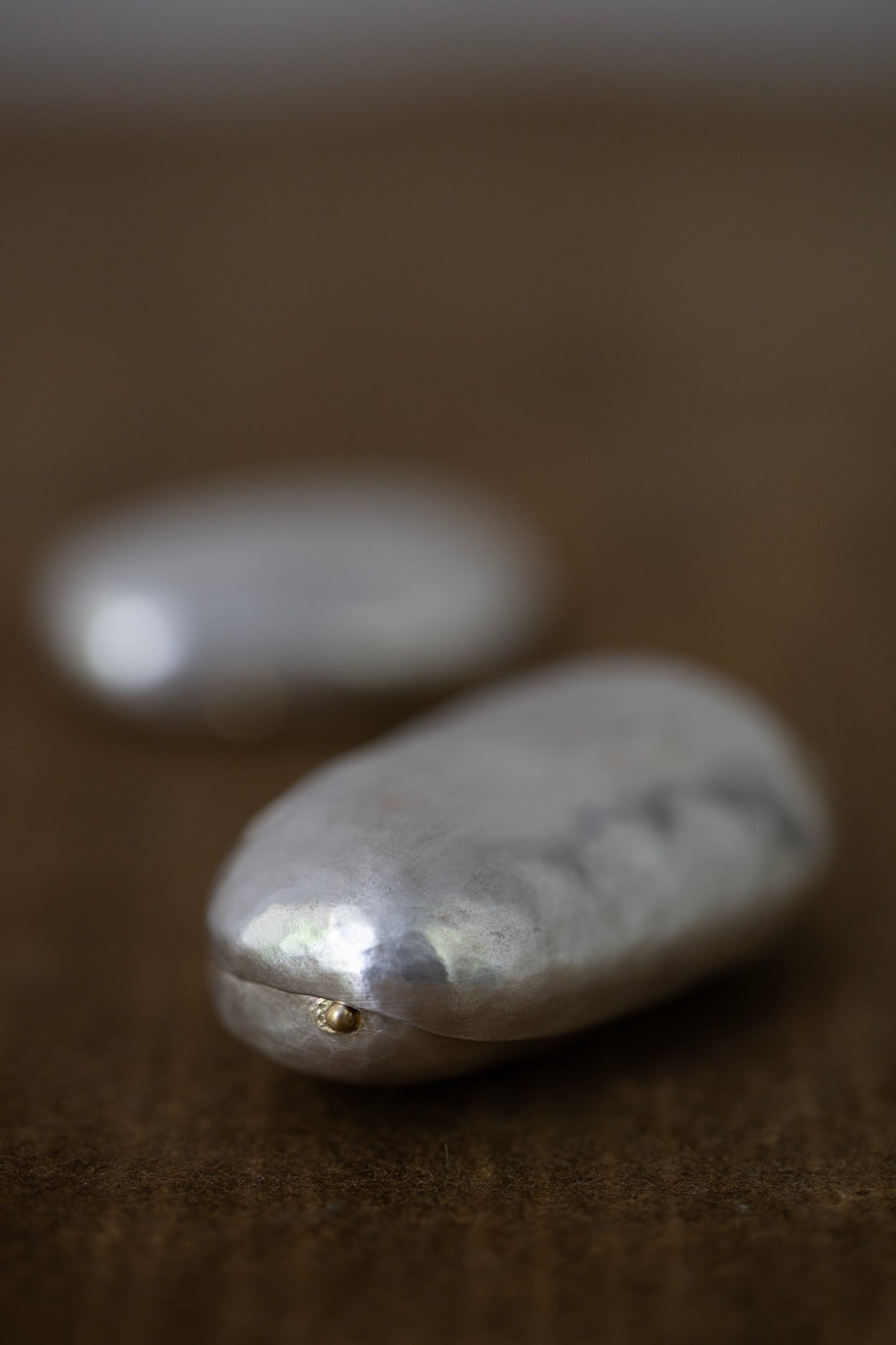 Ishiki -  a pure sterling silver stone vessel by Mayumi Utsunomiya