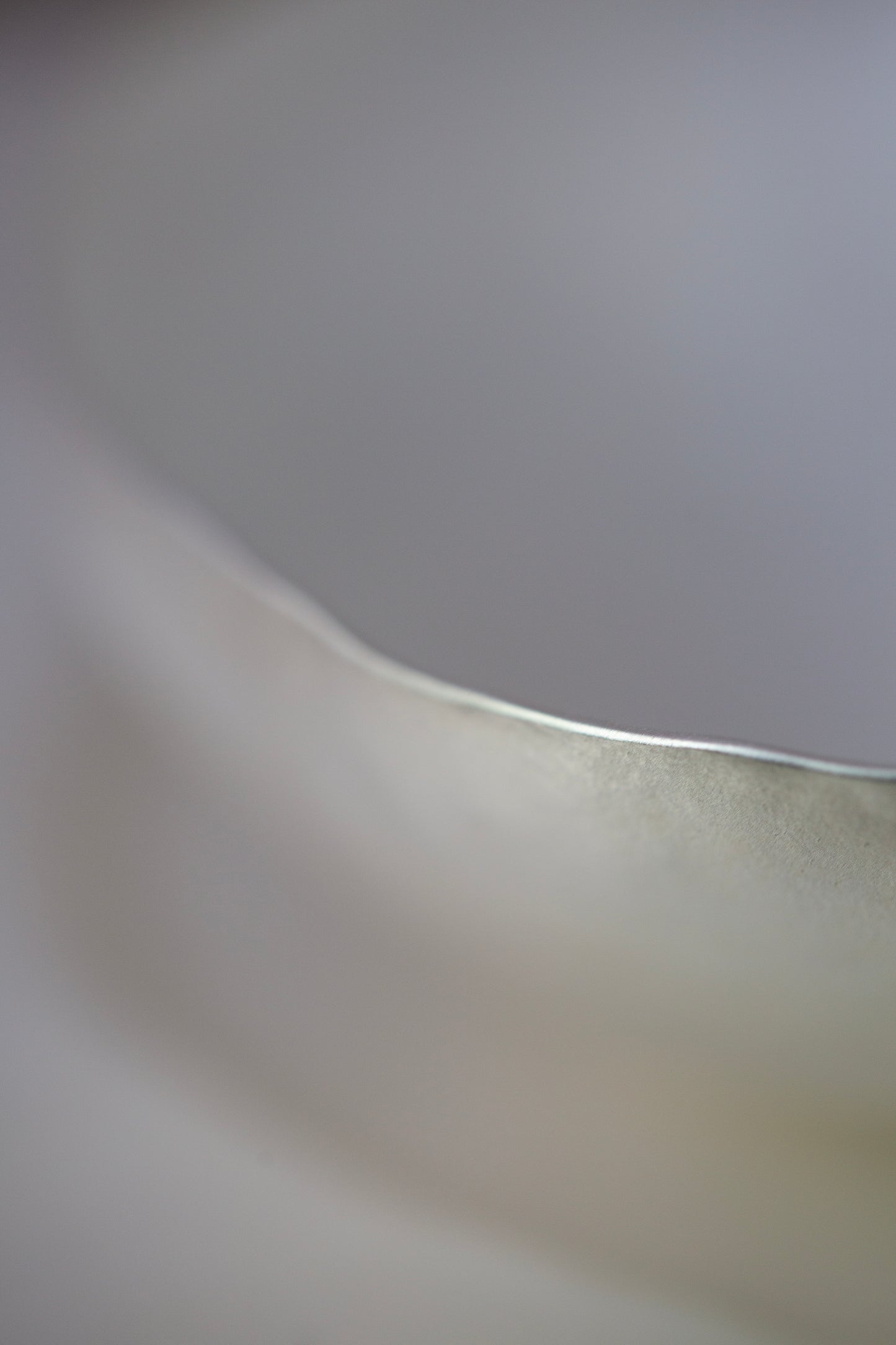 Set of sterling silver coated plate + cup by Mayumi Utsunomiya