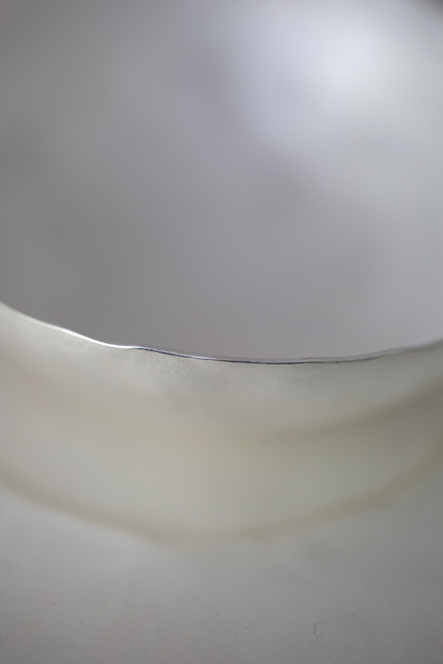 Set of sterling silver coated plate + cup by Mayumi Utsunomiya