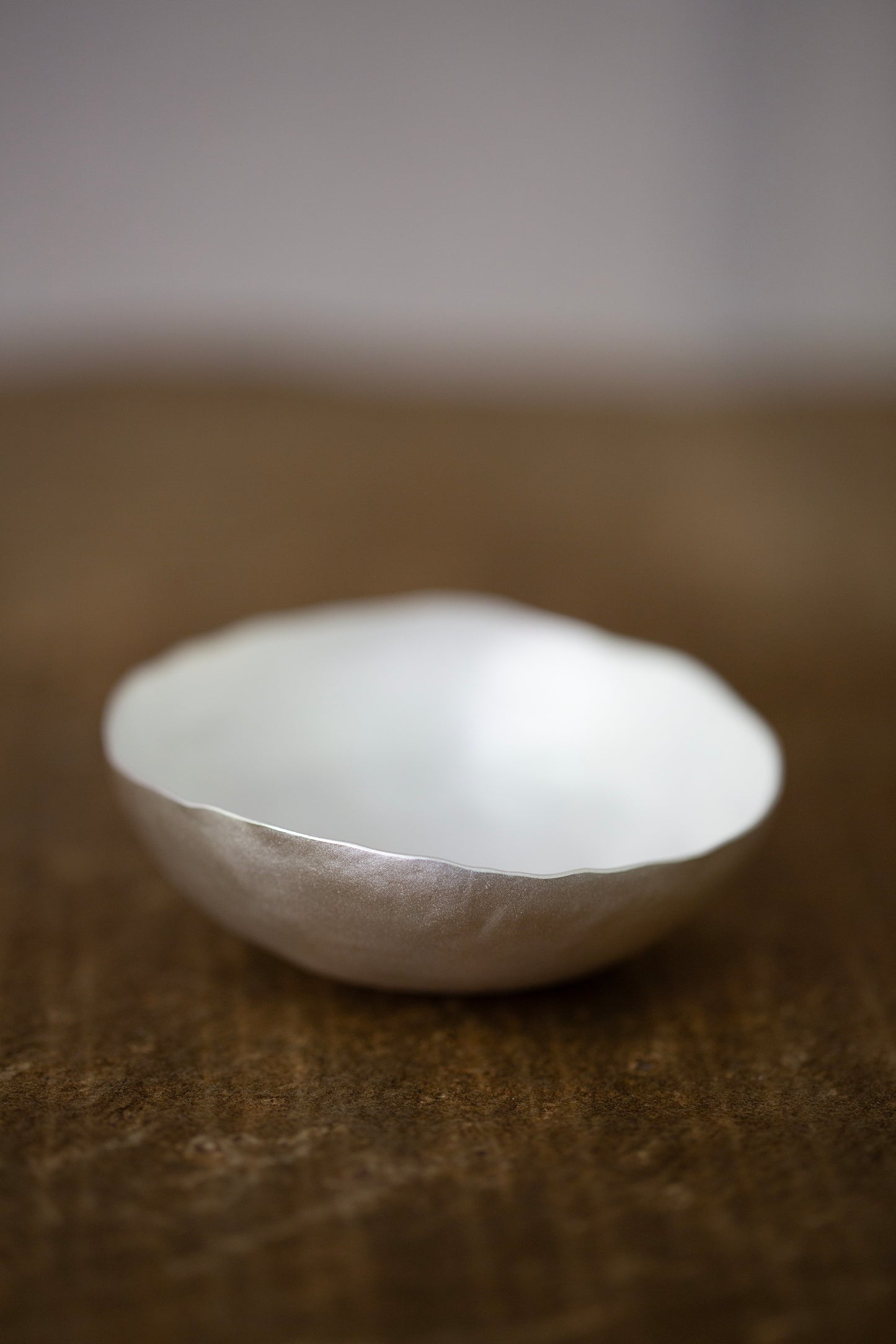 Set of sterling silver coated plate + cup by Mayumi Utsunomiya