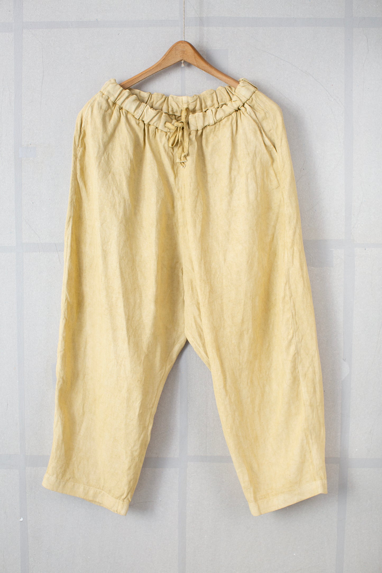 Bengala yellow washi hemp pants