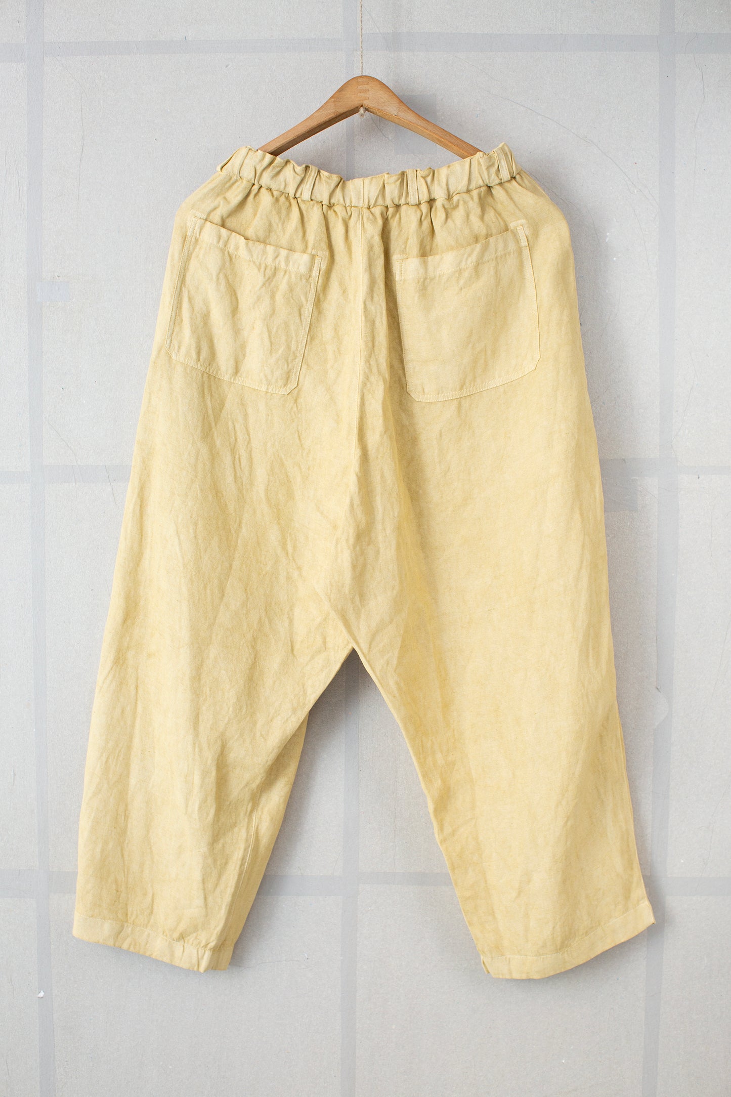 Bengala yellow washi hemp pants