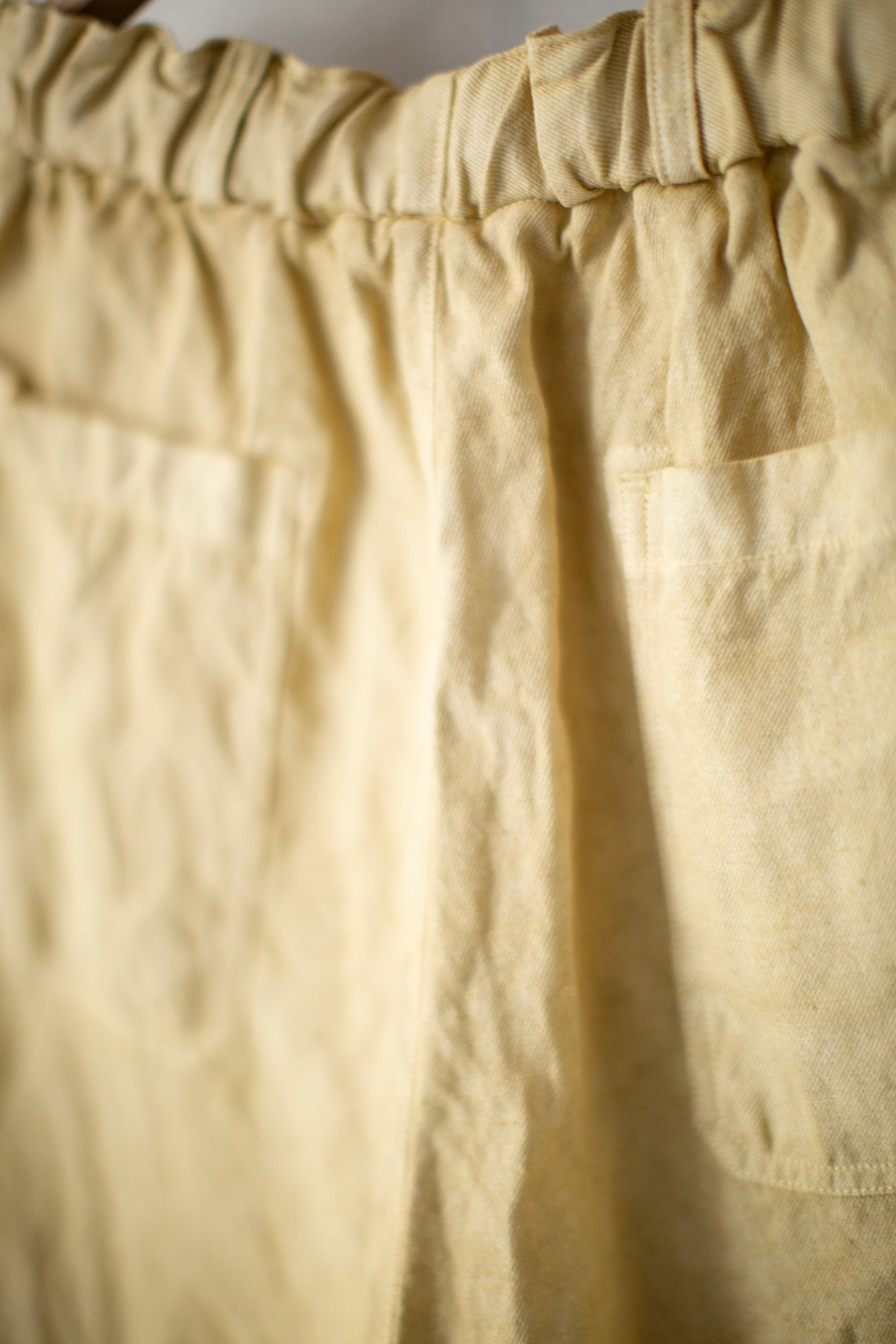 Bengala yellow washi hemp pants