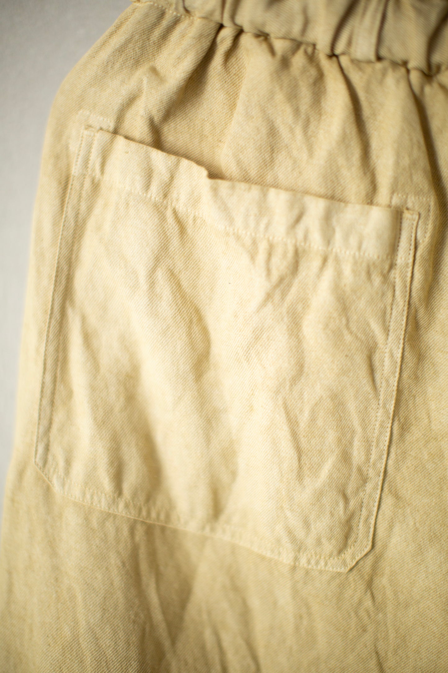 Bengala yellow washi hemp pants