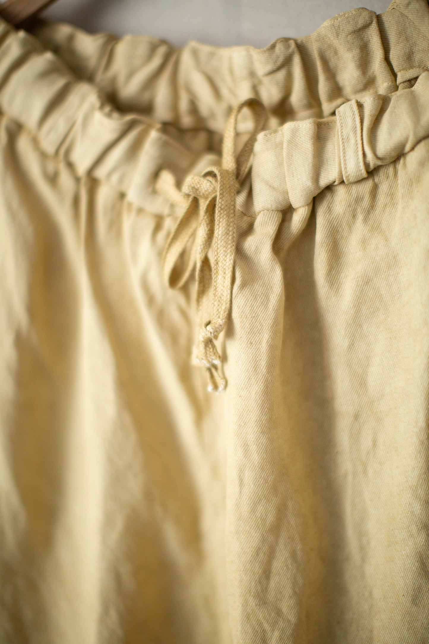 Bengala yellow washi hemp pants