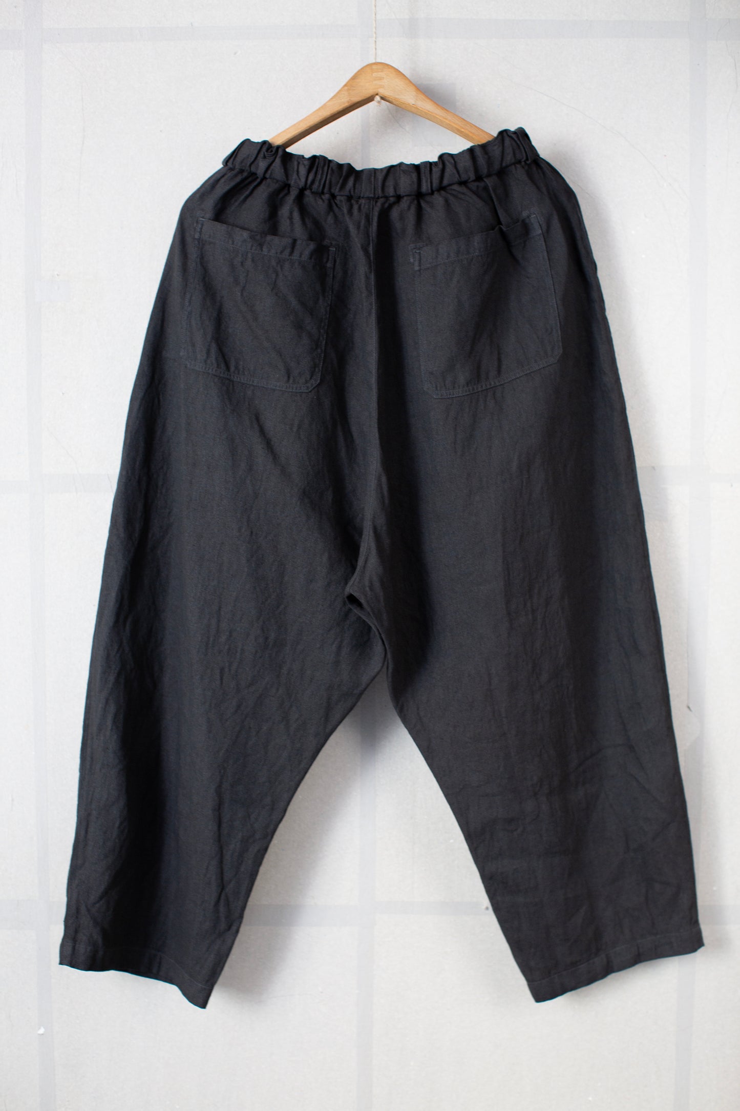 Persimmon tannin & sumi ink washi hemp pants