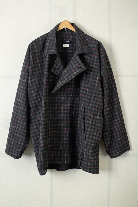 ANORAK#1 - TUMBLED WOOL CHECK KASURI