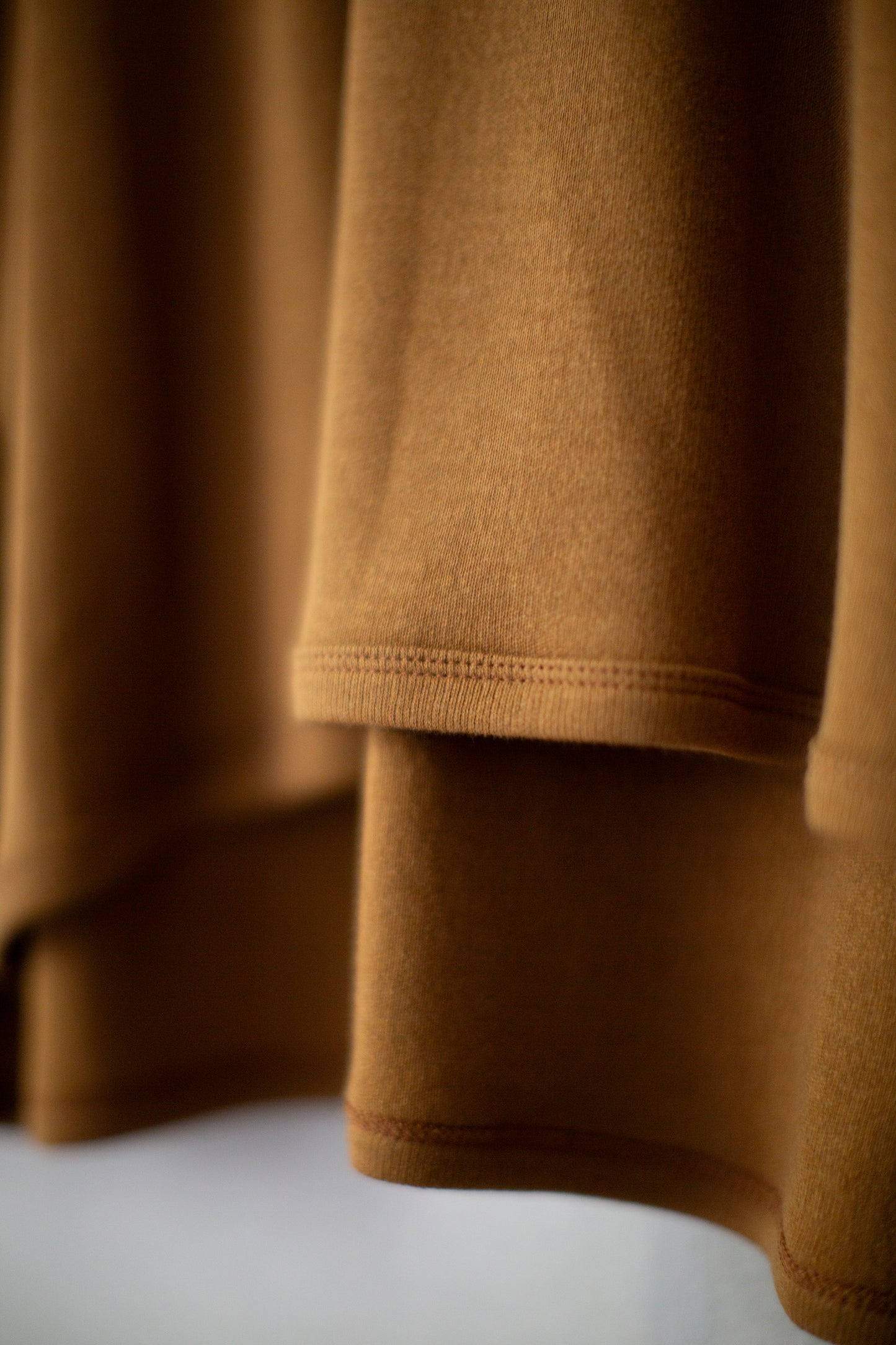 TEE#85 - OCHRE COTTON CASHMERE PANCAKE