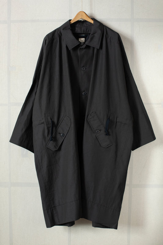 COAT#32 - COATED CLOTH TAR BLACK