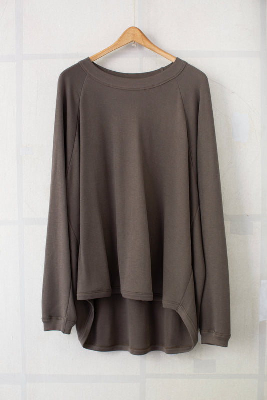 TEE#93 - ELEPHANT GREY COTTON CASHMERE PANCAKE