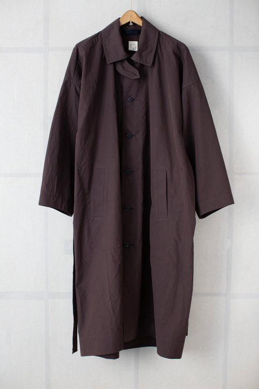 COAT#34 - COTTON SILK CANVAS OLD MAHOGANY