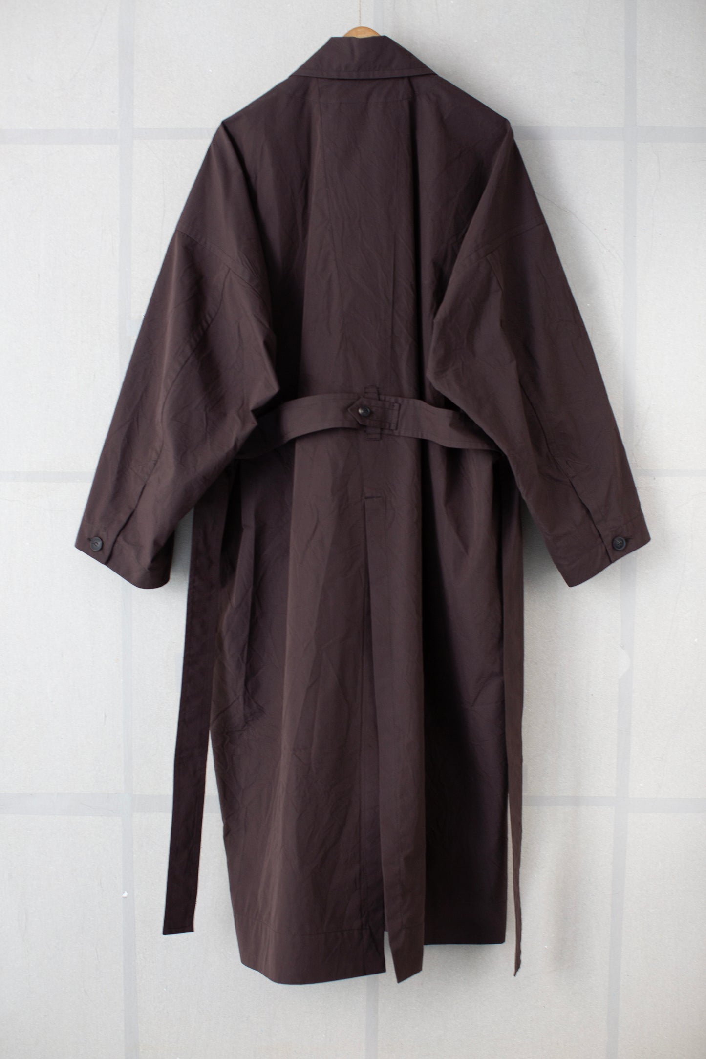 COAT#34 - COTTON SILK CANVAS OLD MAHOGANY