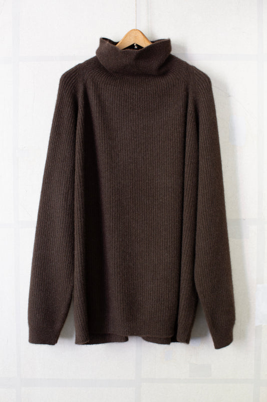 KNIT#79 - DARK BROWN YAK WOOL