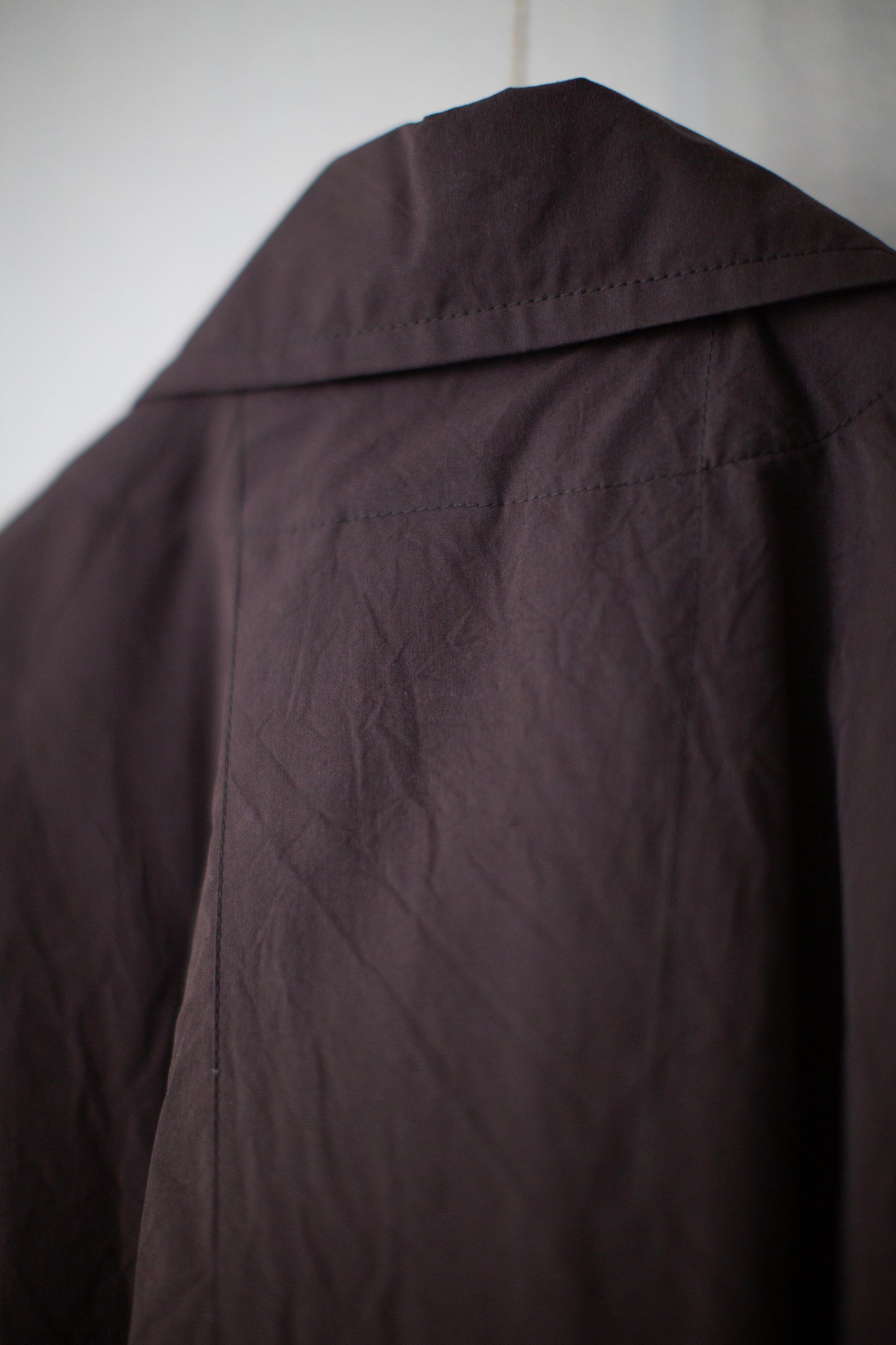 COAT#34 - COTTON SILK CANVAS OLD MAHOGANY